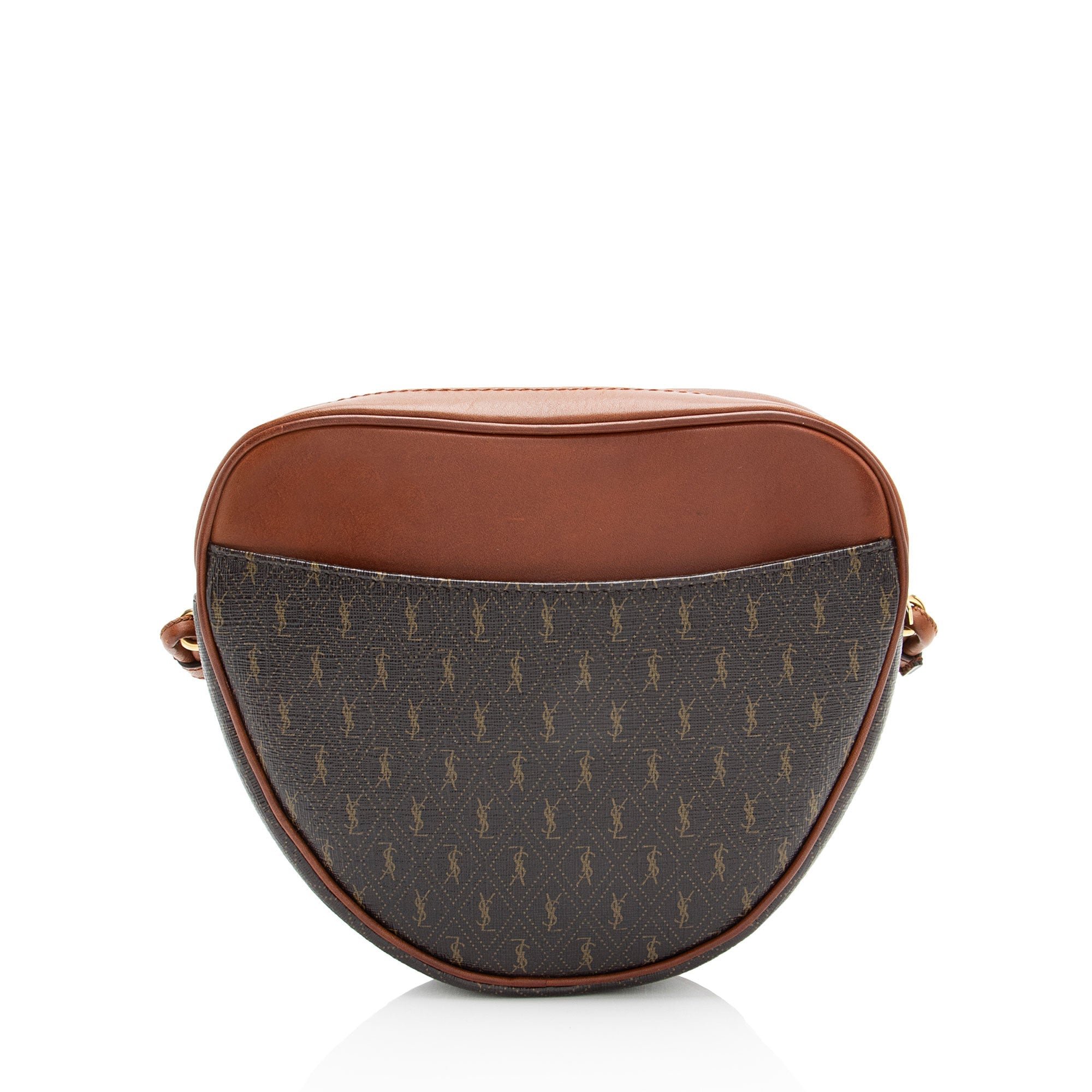 Saint Laurent Le Monogramme Canvas Calfskin Sac Coeur Crossbody