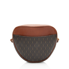 Saint Laurent Le Monogramme Canvas Calfskin Sac Coeur Crossbody