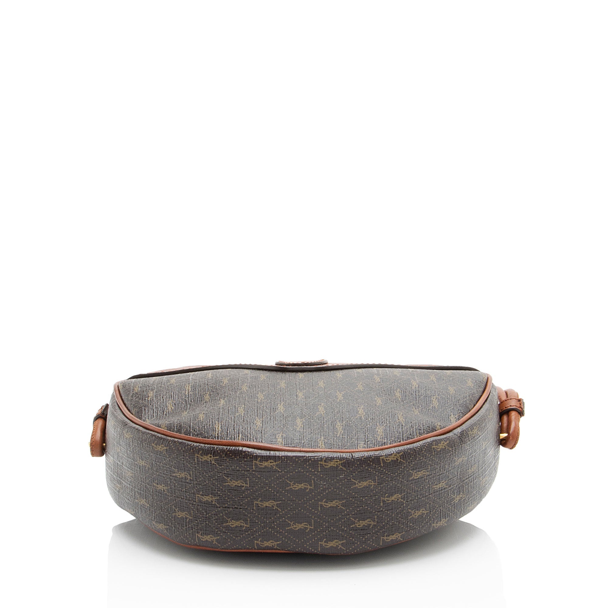 Saint Laurent Le Monogramme Canvas Calfskin Sac Coeur Crossbody