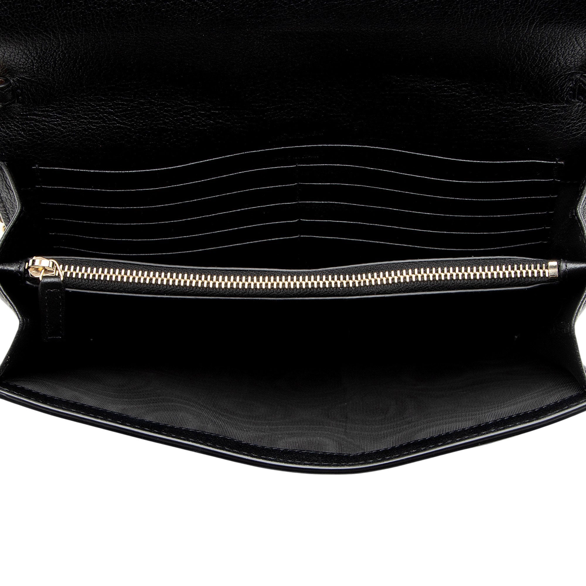 Saint Laurent Leather Belle de Jour Chain Wallet