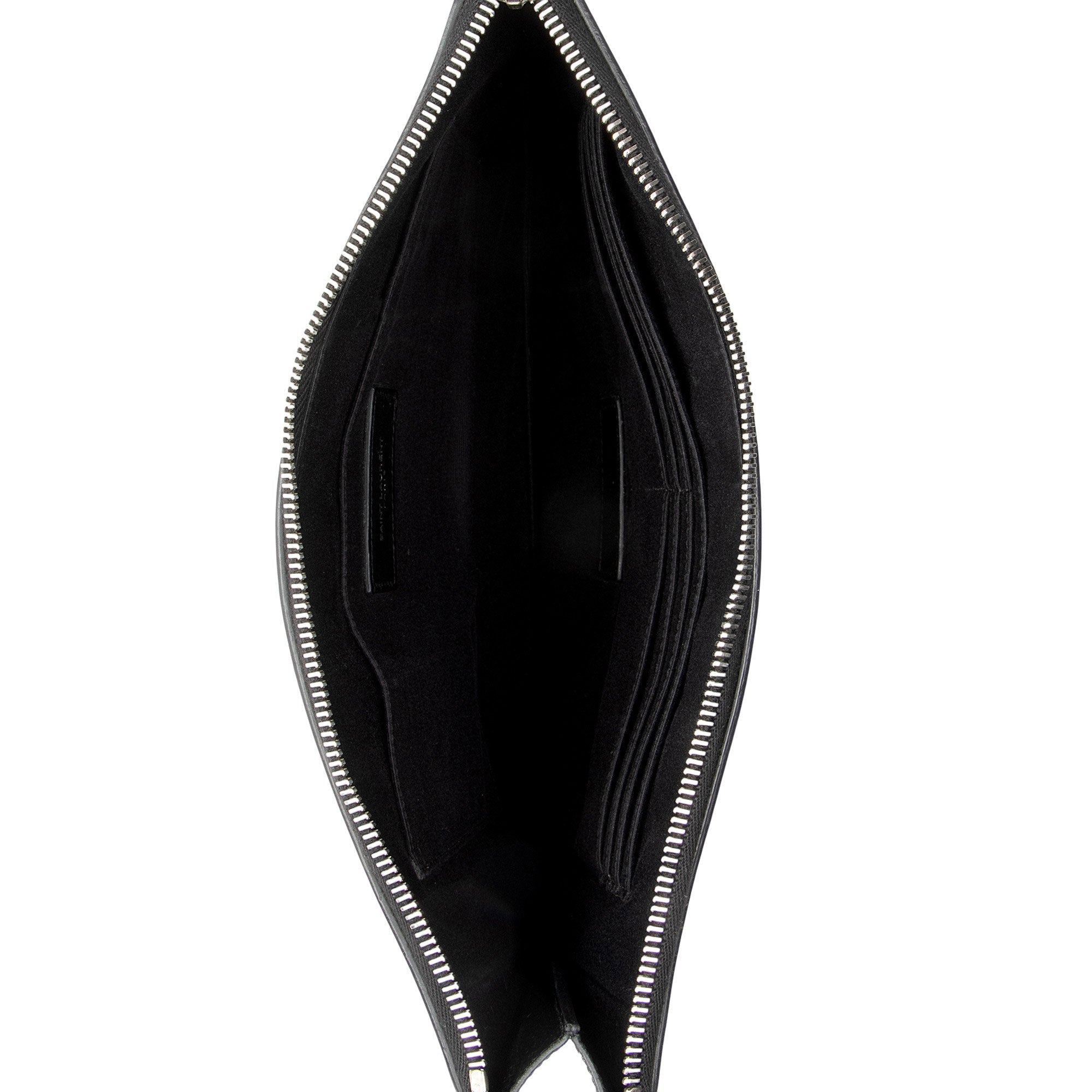 Saint Laurent Leather Logo Rider Pouch
