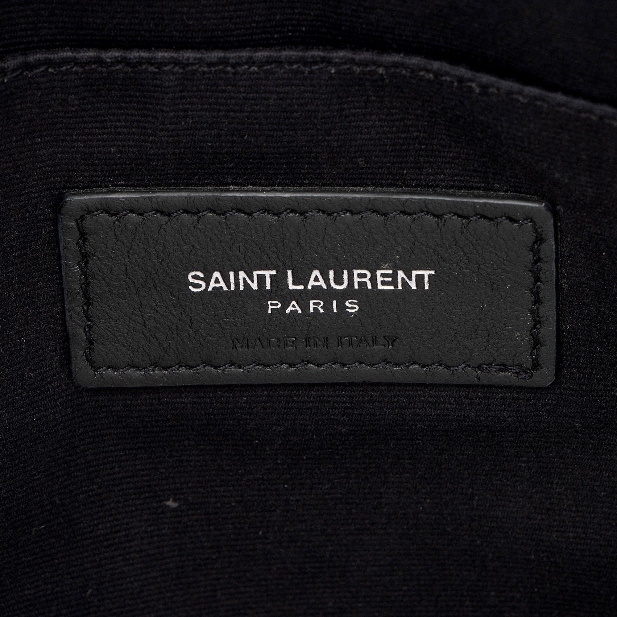 Saint Laurent Leather Logo Rider Pouch