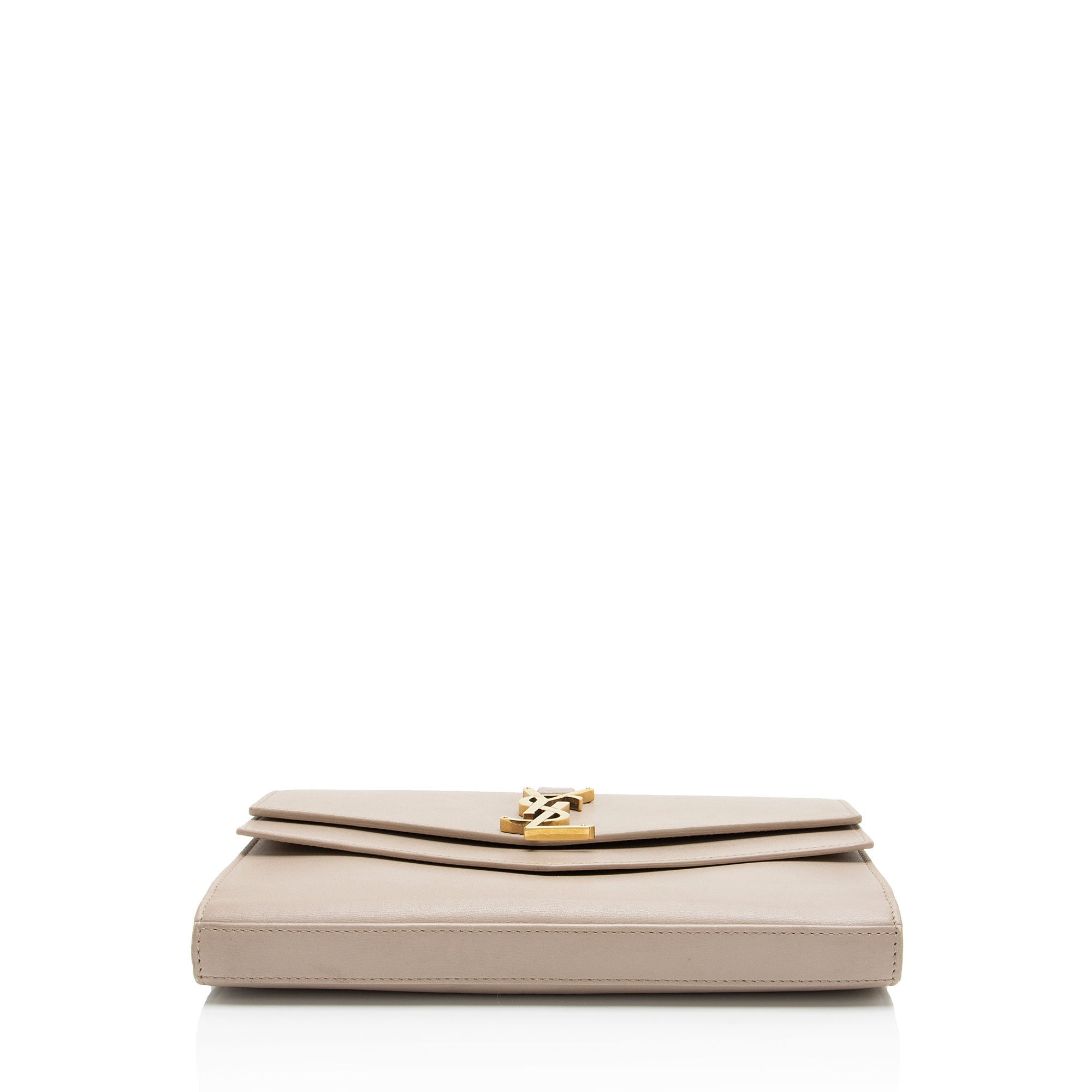 Saint Laurent Leather Monogram Sulpice Chain Wallet