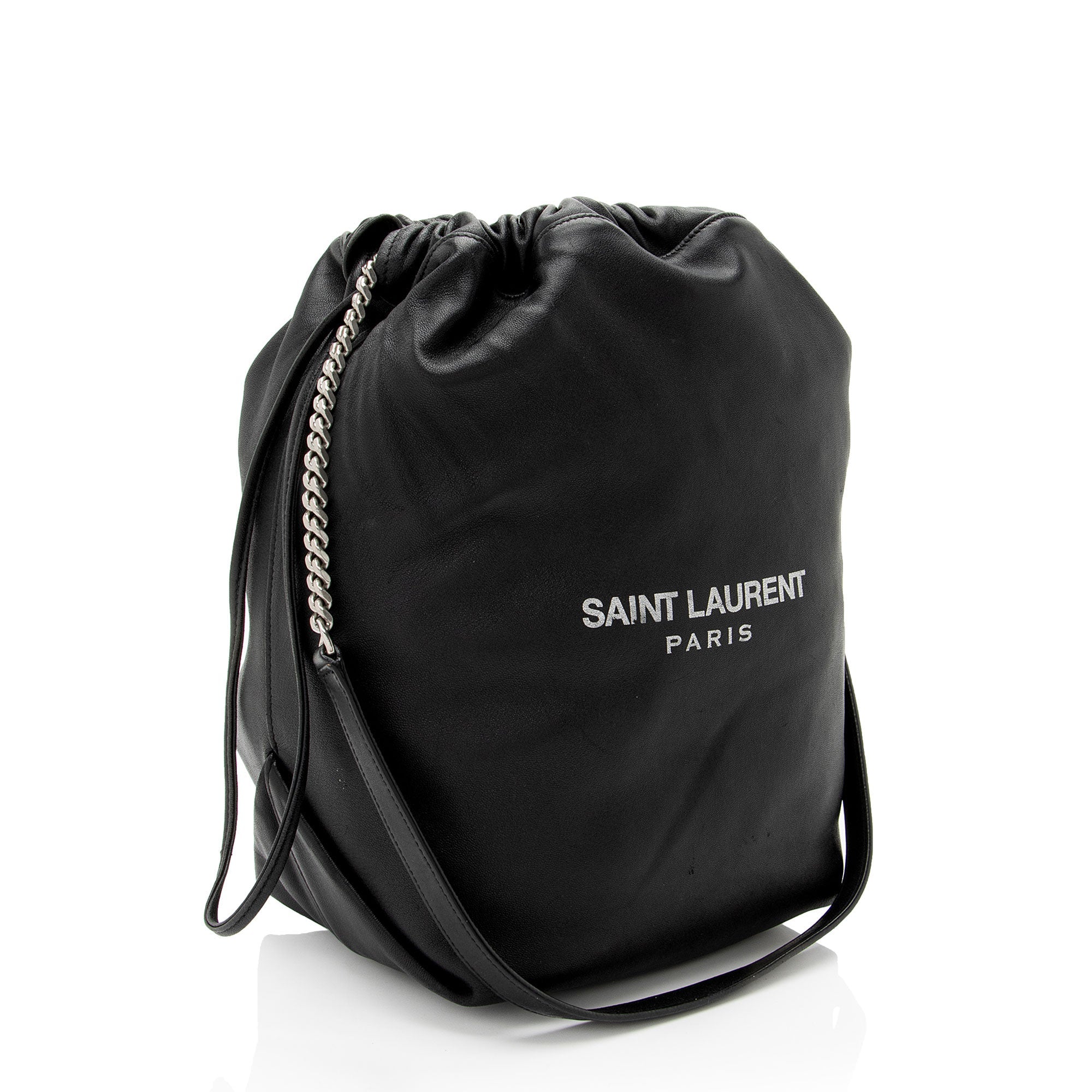Saint Laurent Leather Teddy Bucket Bag