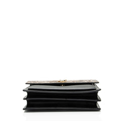 Saint Laurent Leopard Printed Suede Monogram Sunset Medium Shoulder Bag