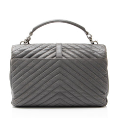 Saint Laurent Matelasse Calfskin Monogram College Large Shoulder Bag