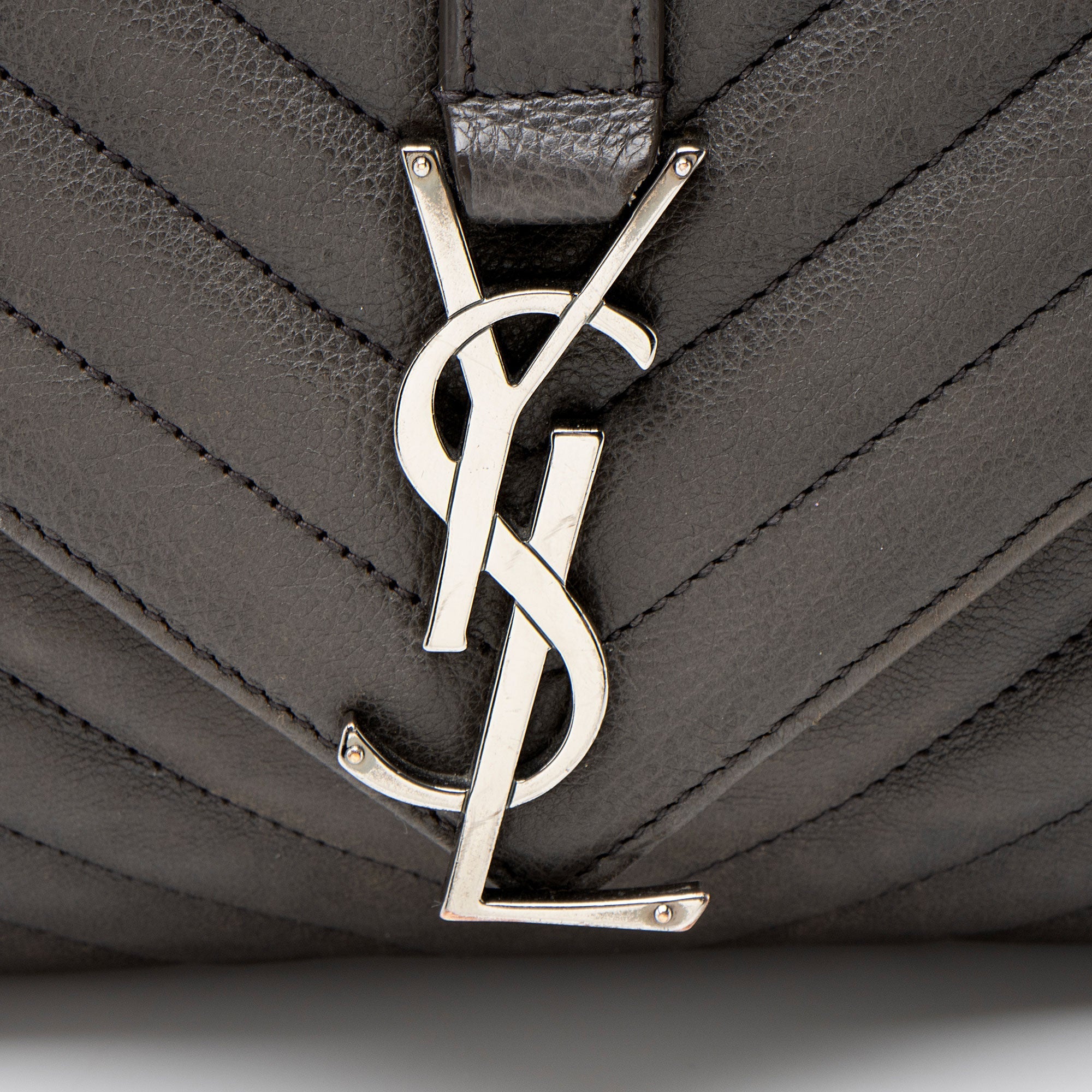 Saint Laurent Matelasse Calfskin Monogram College Large Shoulder Bag