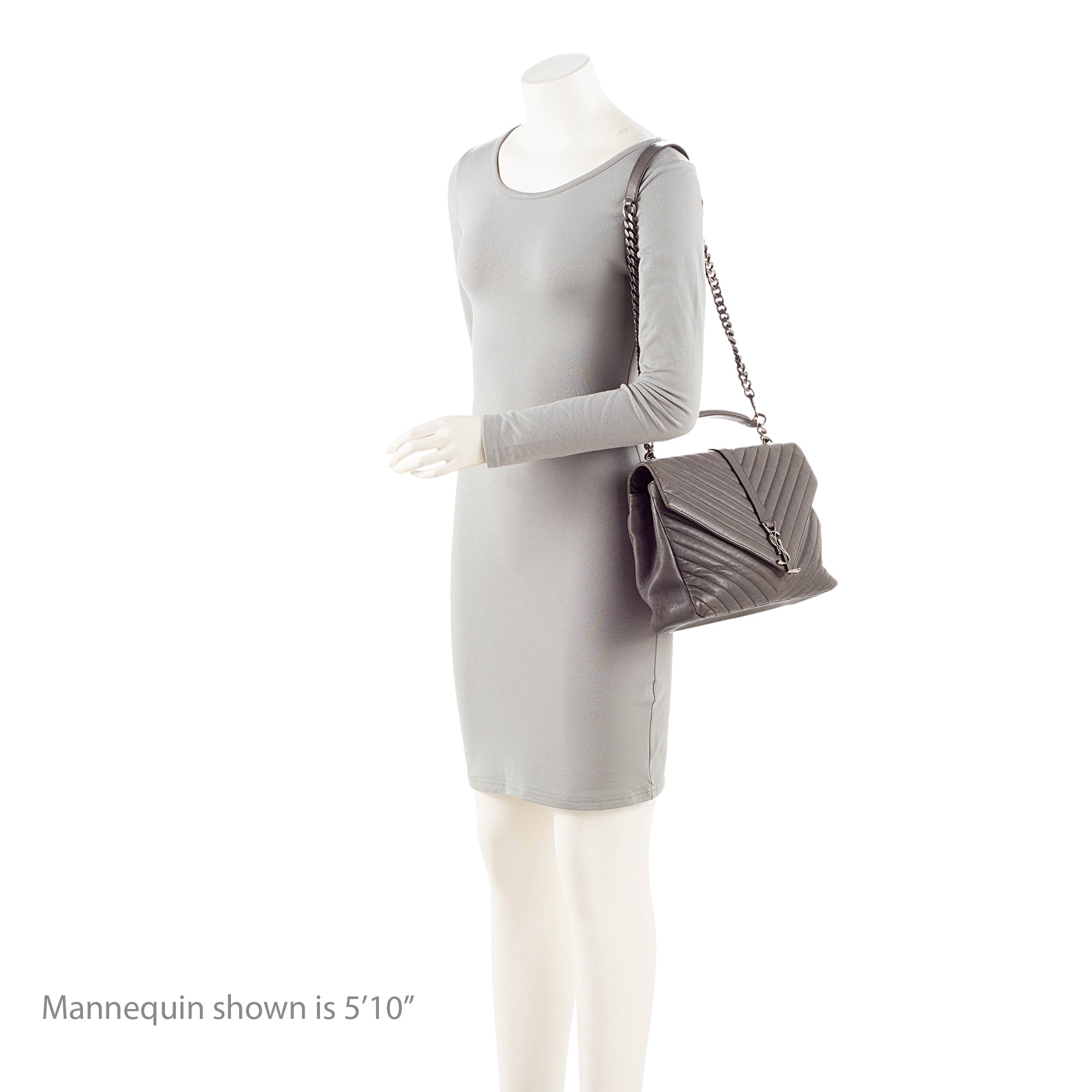 Saint Laurent Matelasse Calfskin Monogram College Large Shoulder Bag