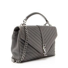 Saint Laurent Matelasse Calfskin Monogram College Large Shoulder Bag