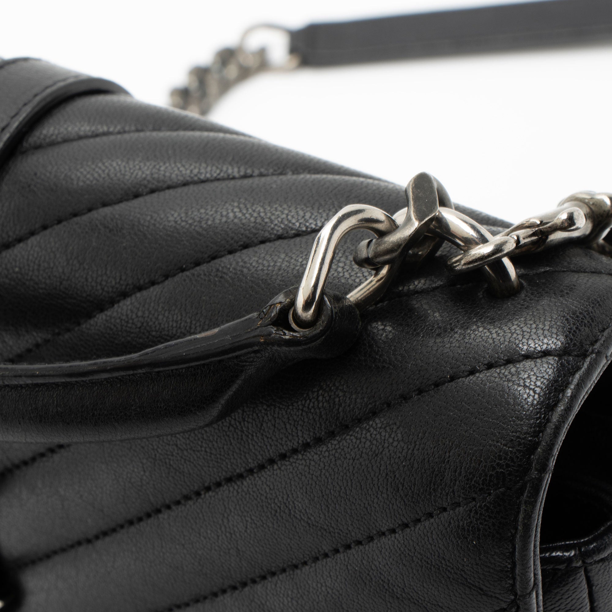 Saint Laurent Matelasse Calfskin Monogram College Medium Shoulder Bag