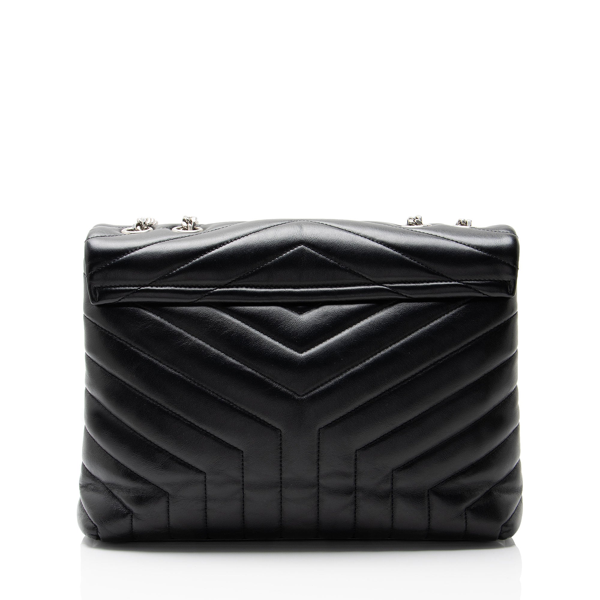 Saint Laurent Matelasse Calfskin Monogram LouLou Chain Medium Shoulder Bag