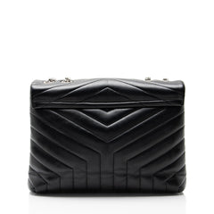 Saint Laurent Matelasse Calfskin Monogram LouLou Chain Medium Shoulder Bag