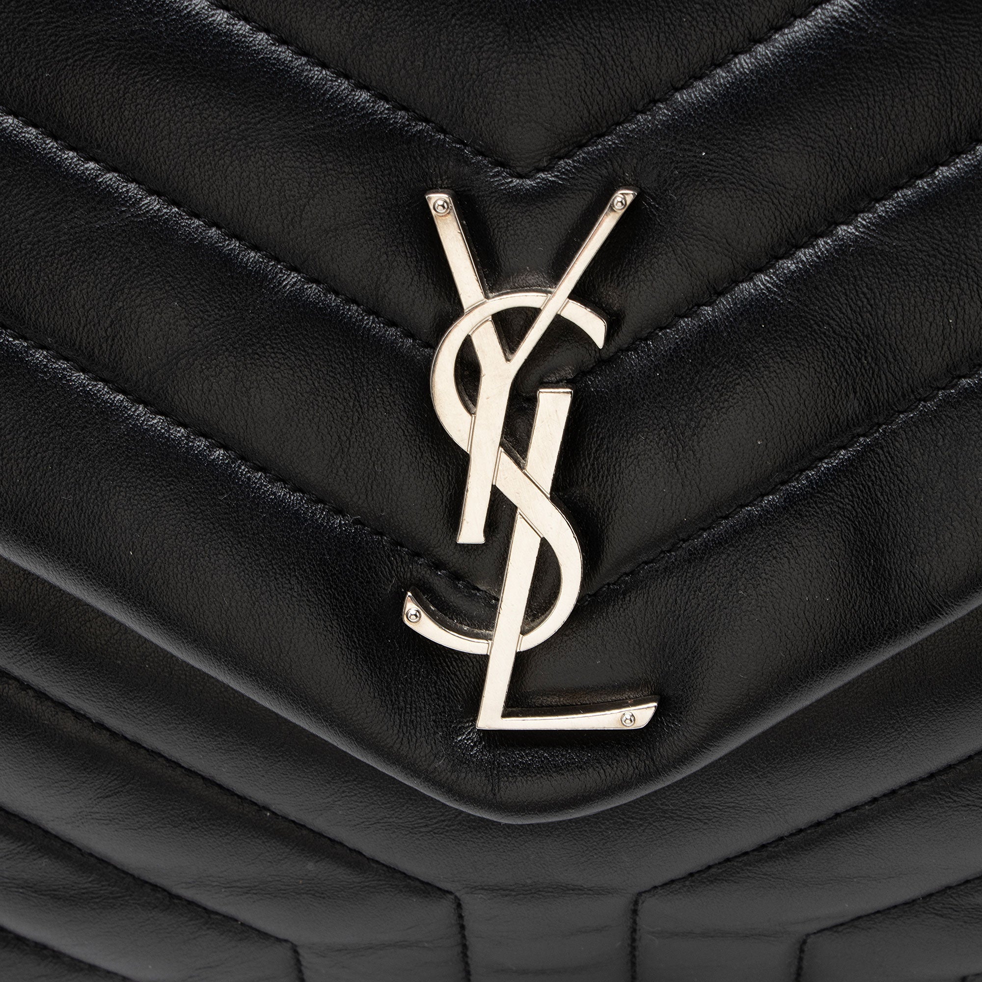 Saint Laurent Matelasse Calfskin Monogram LouLou Chain Medium Shoulder Bag