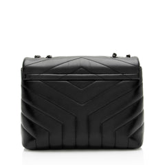 Saint Laurent Matelasse Calfskin Monogram LouLou Chain Small Shoulder Bag