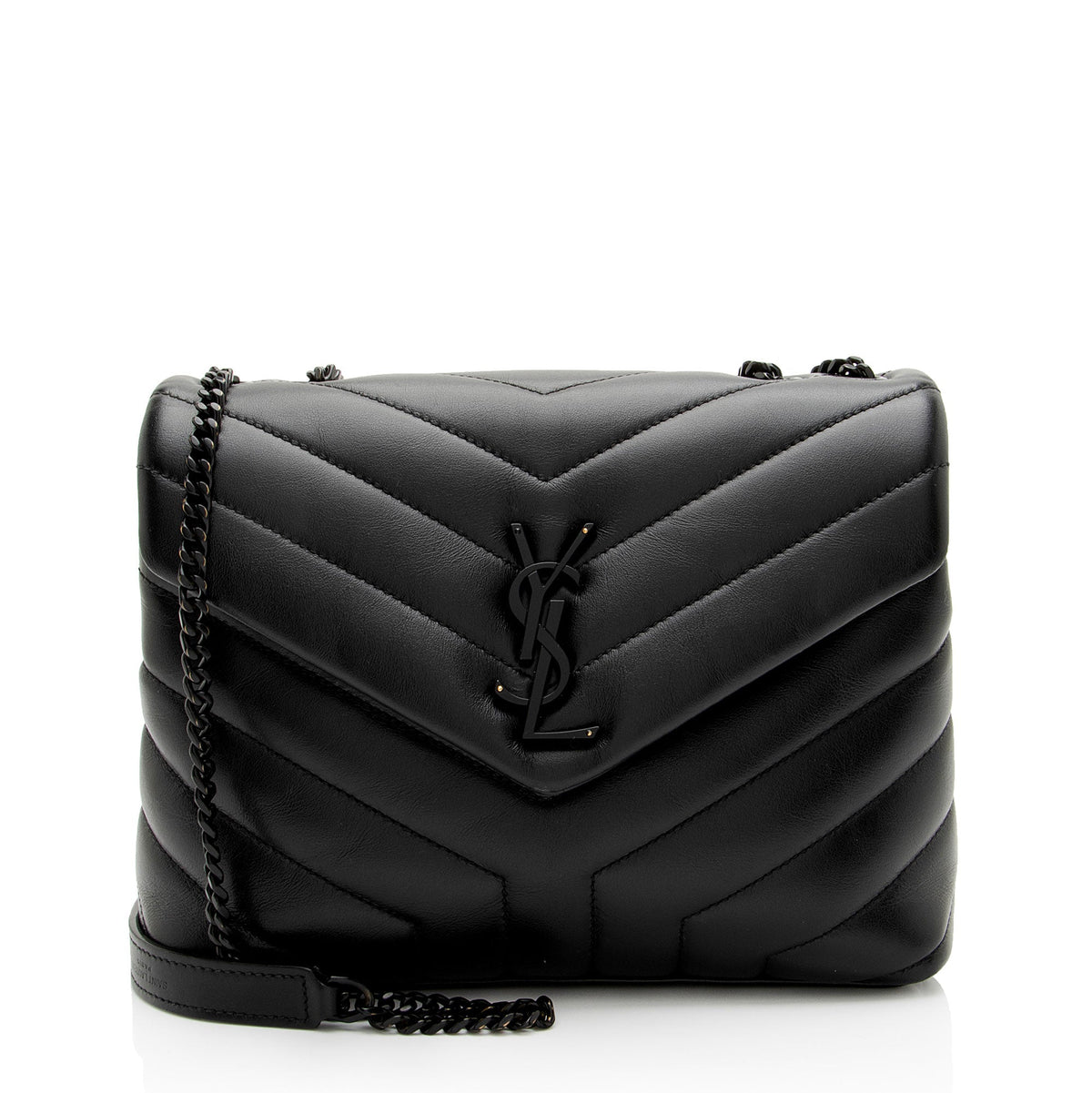 Saint Laurent Matelasse Calfskin Monogram LouLou Chain Small Shoulder Bag