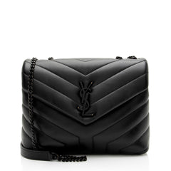 Saint Laurent Matelasse Calfskin Monogram LouLou Chain Small Shoulder Bag