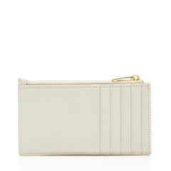 Saint Laurent Matelasse Grain de Poudre Monogram Fragments Zipper Card Case