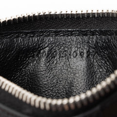 Saint Laurent Matelasse Grain de Poudre Monogram Fragments Zipper Card Case