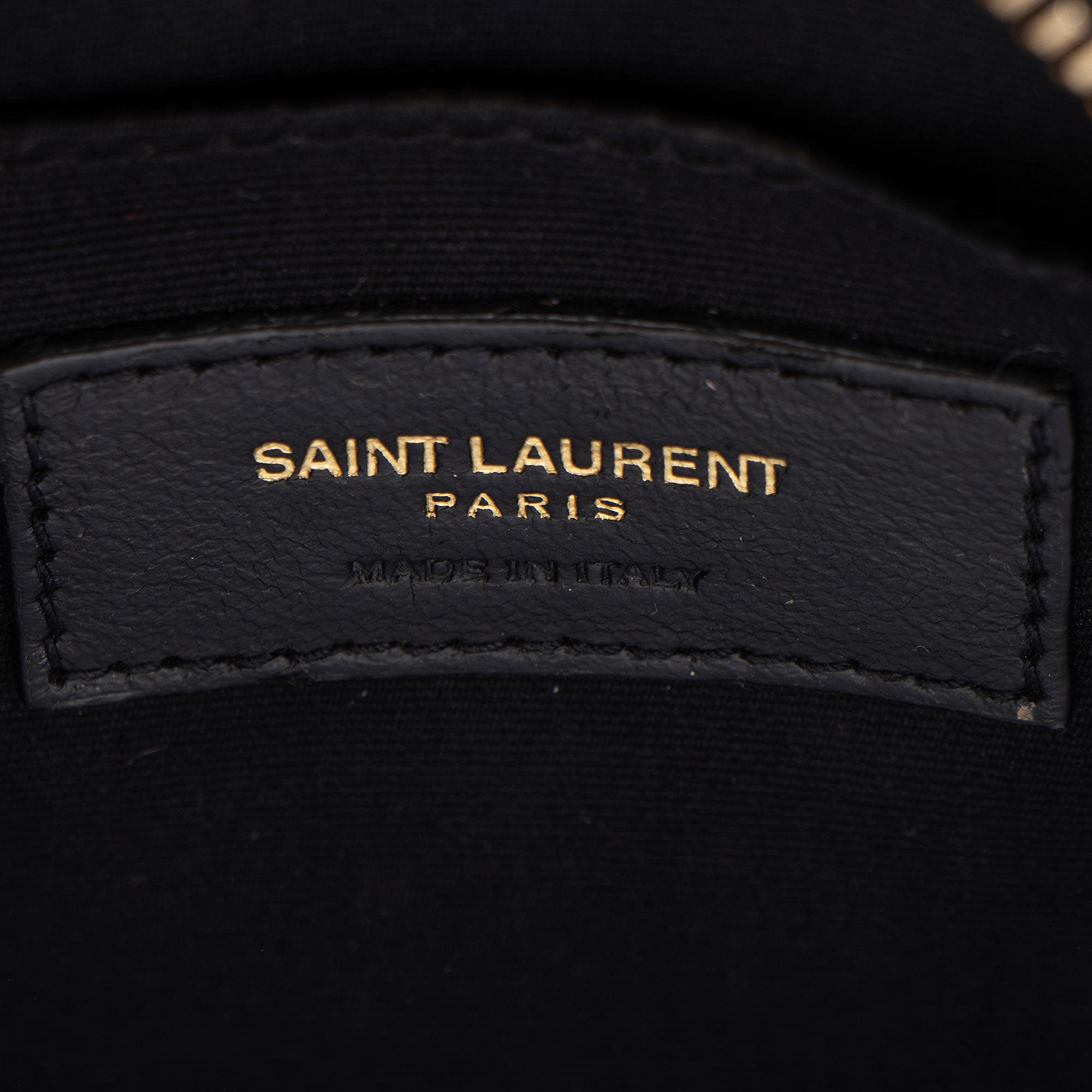 Saint Laurent Matelasse Grain de Poudre Monogram Vinyle Round Camera Bag