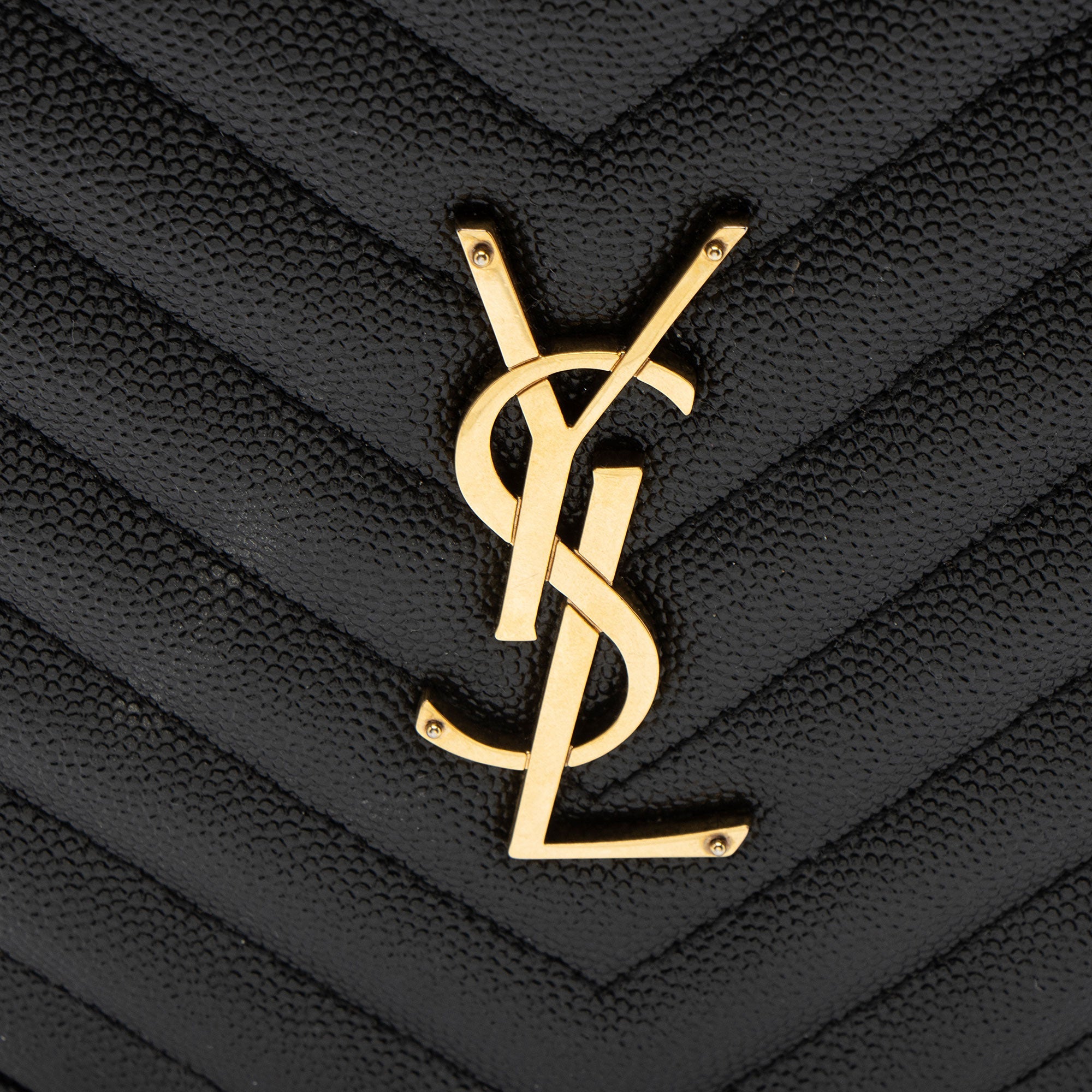 Saint Laurent Matelasse Grain de Poudre Monogram Vinyle Round Camera Bag