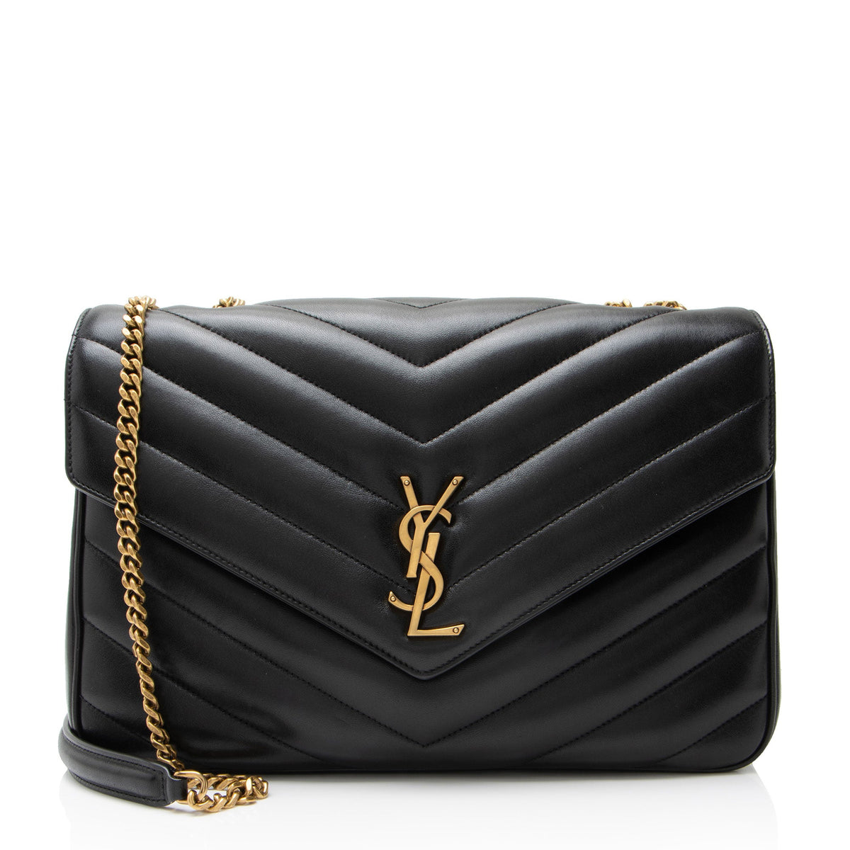 Saint Laurent Matelasse Lambskin Monogram LouLou Large NM Shoulder Bag