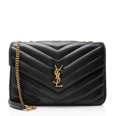 Saint Laurent Matelasse Lambskin Monogram LouLou Large NM Shoulder Bag