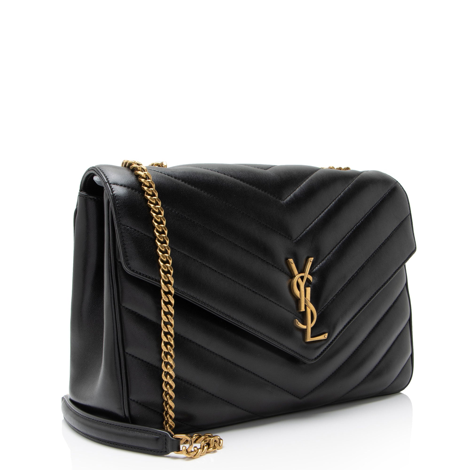 Saint Laurent Matelasse Lambskin Monogram LouLou Large NM Shoulder Bag
