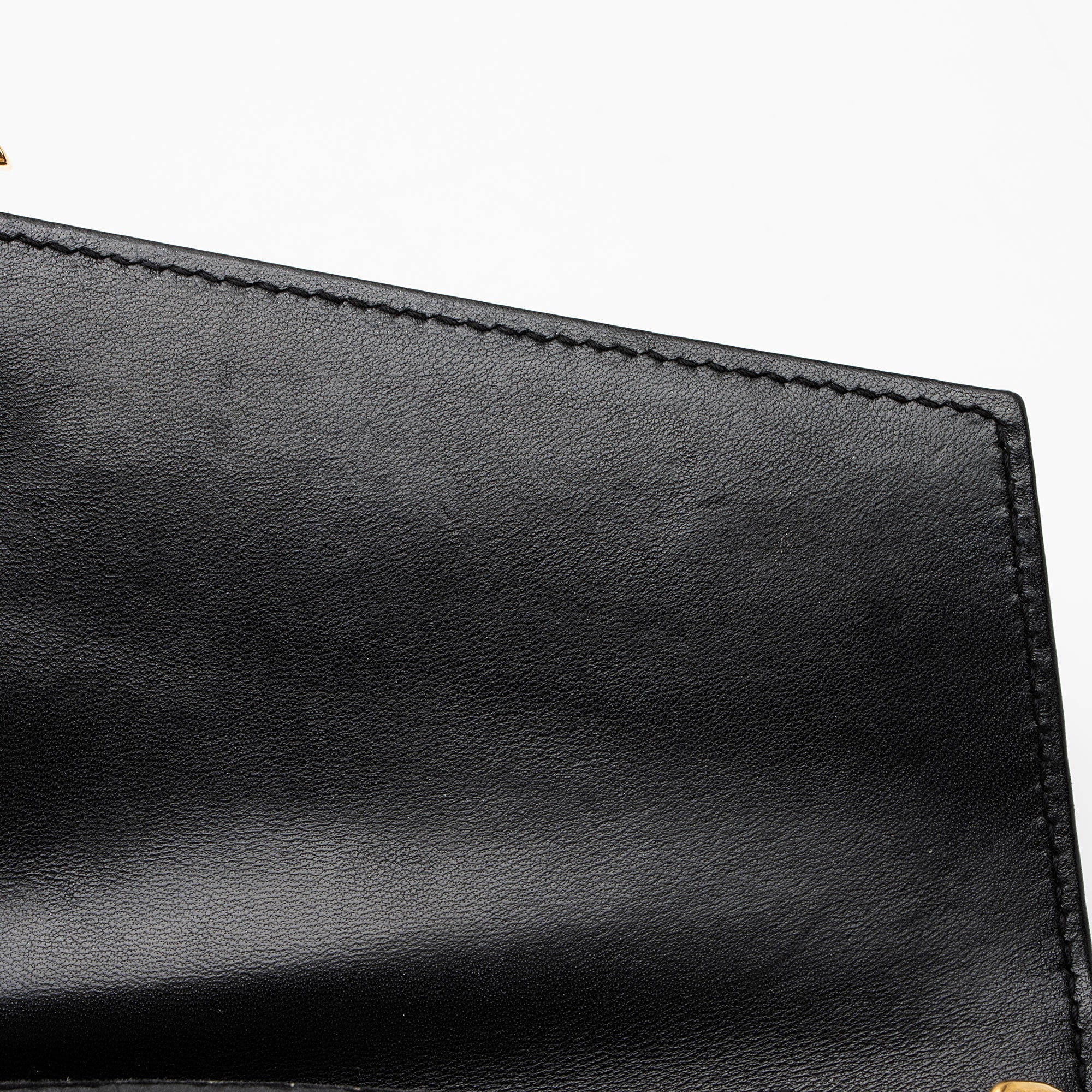 Saint Laurent Matelasse Lambskin Monogram Sulpice Chain Wallet