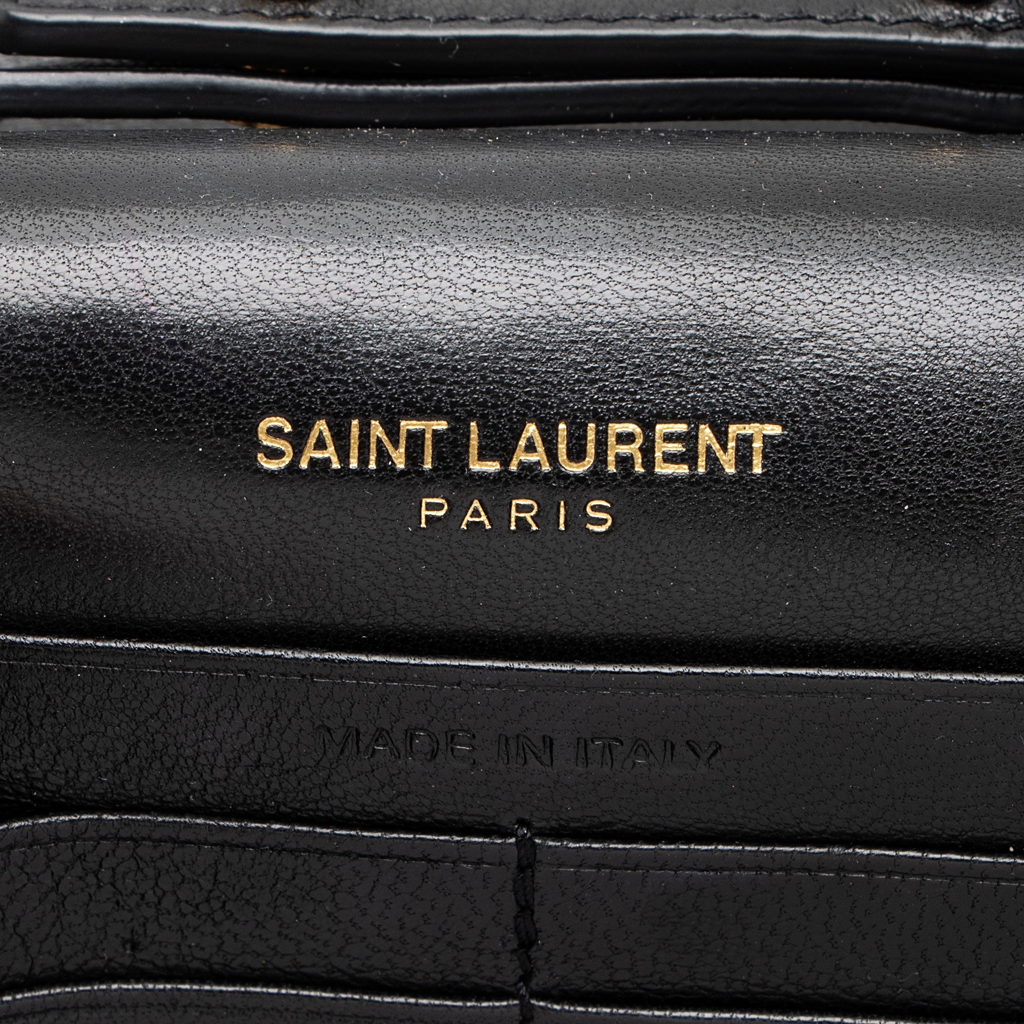 Saint Laurent Matelasse Lambskin Monogram Sulpice Chain Wallet