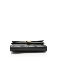 Saint Laurent Matelasse Lambskin Monogram Sulpice Chain Wallet