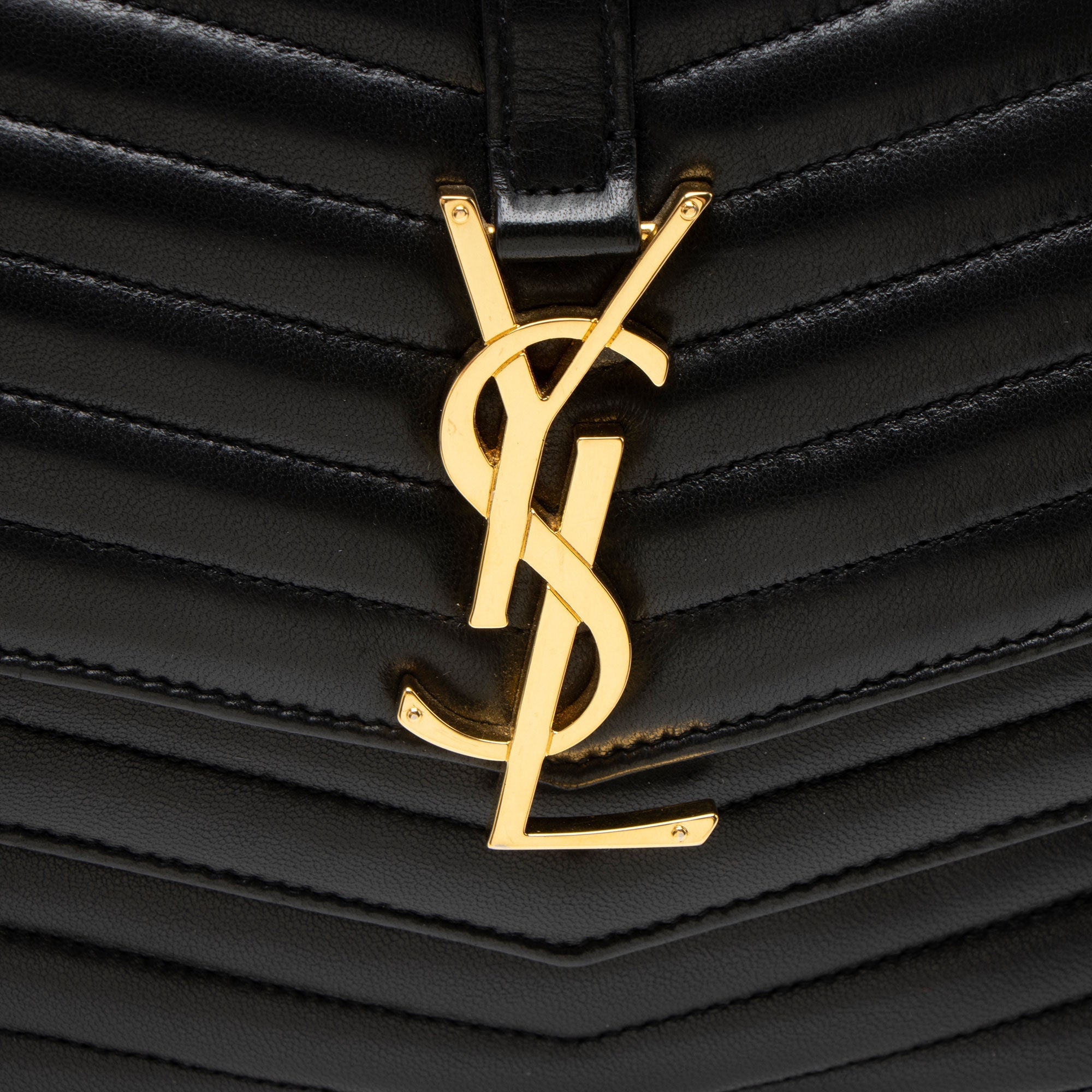 Saint Laurent Matelasse Lambskin Monogram Sulpice Chain Wallet