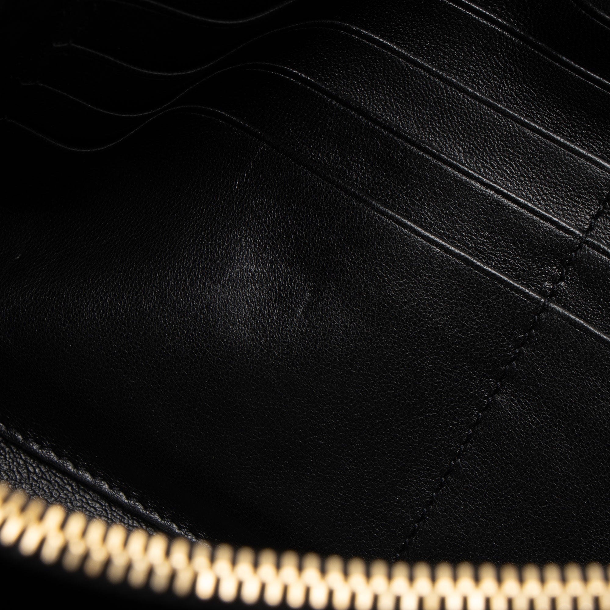 Saint Laurent Matelasse Lambskin Monogram Sulpice Chain Wallet