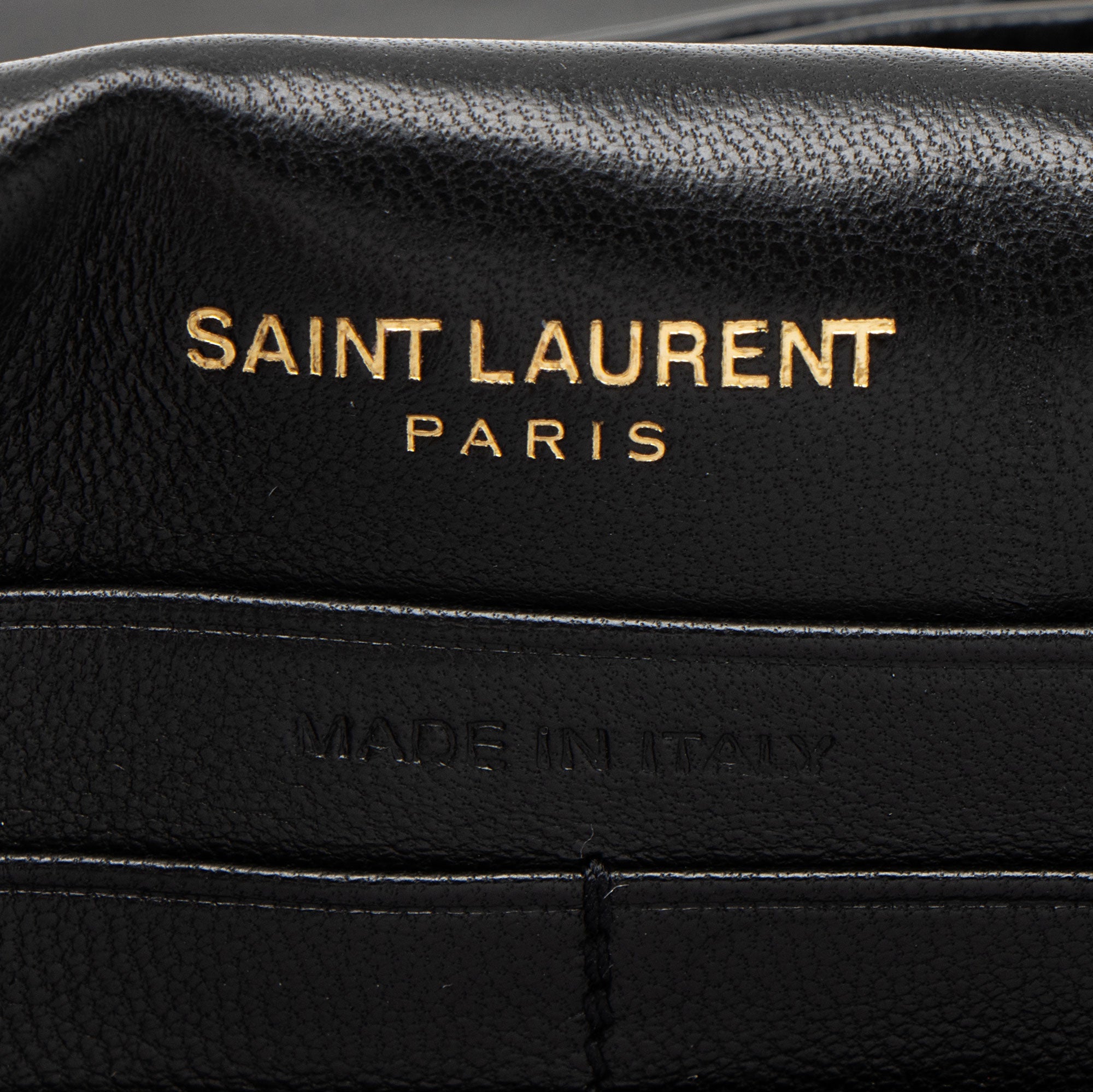 Saint Laurent Matelasse Lambskin Monogram Sulpice Chain Wallet