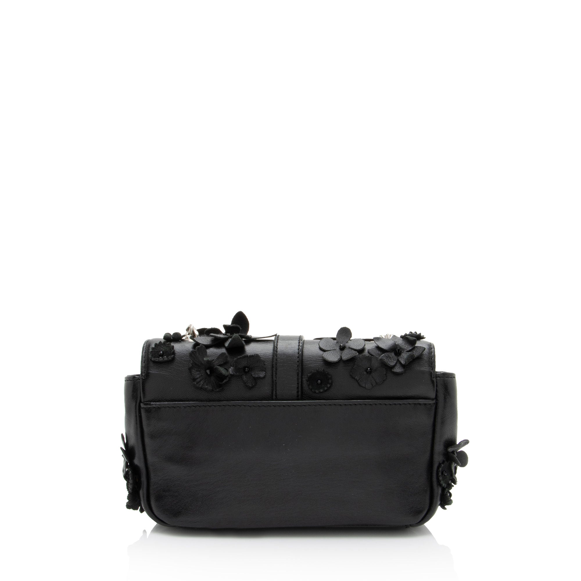 Saint Laurent Matelasse Leather Floral Applique Monogram Classic Baby Chain Bag