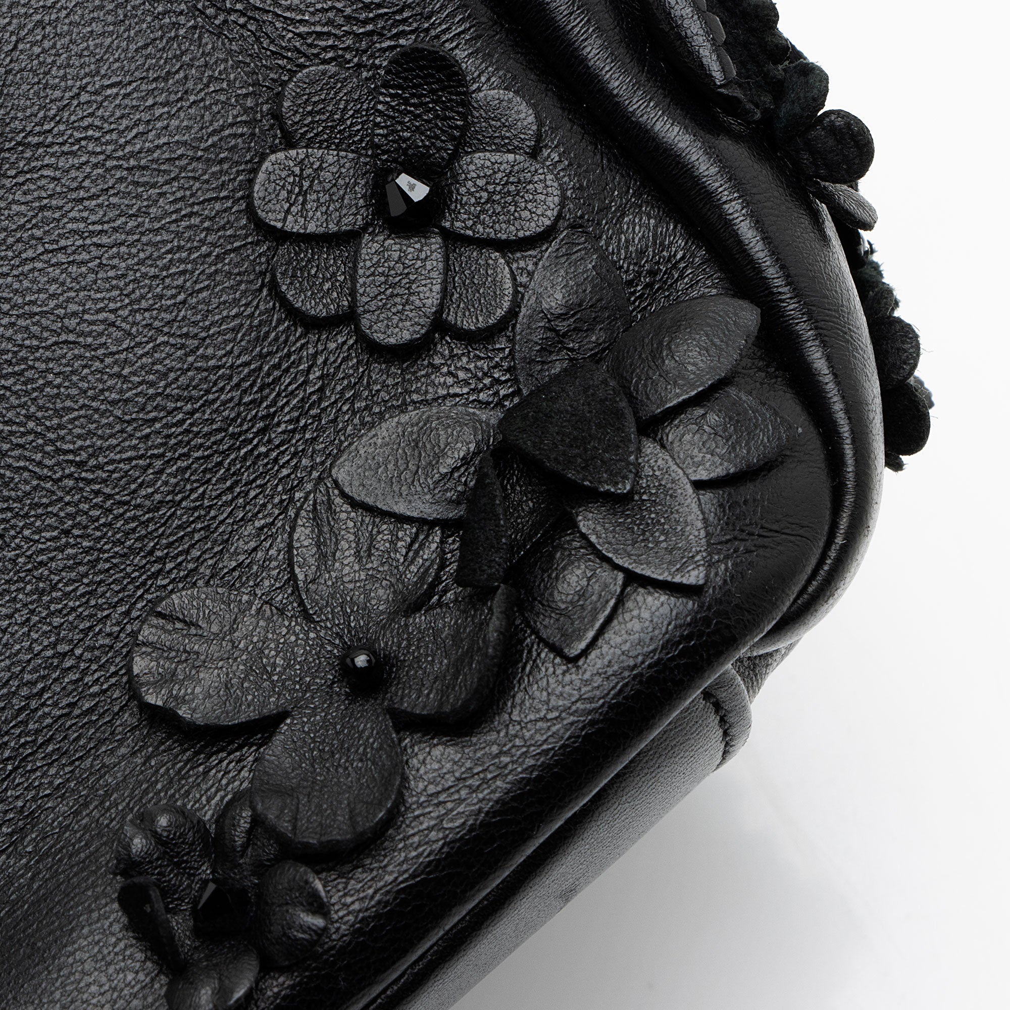 Saint Laurent Matelasse Leather Floral Applique Monogram Classic Baby Chain Bag