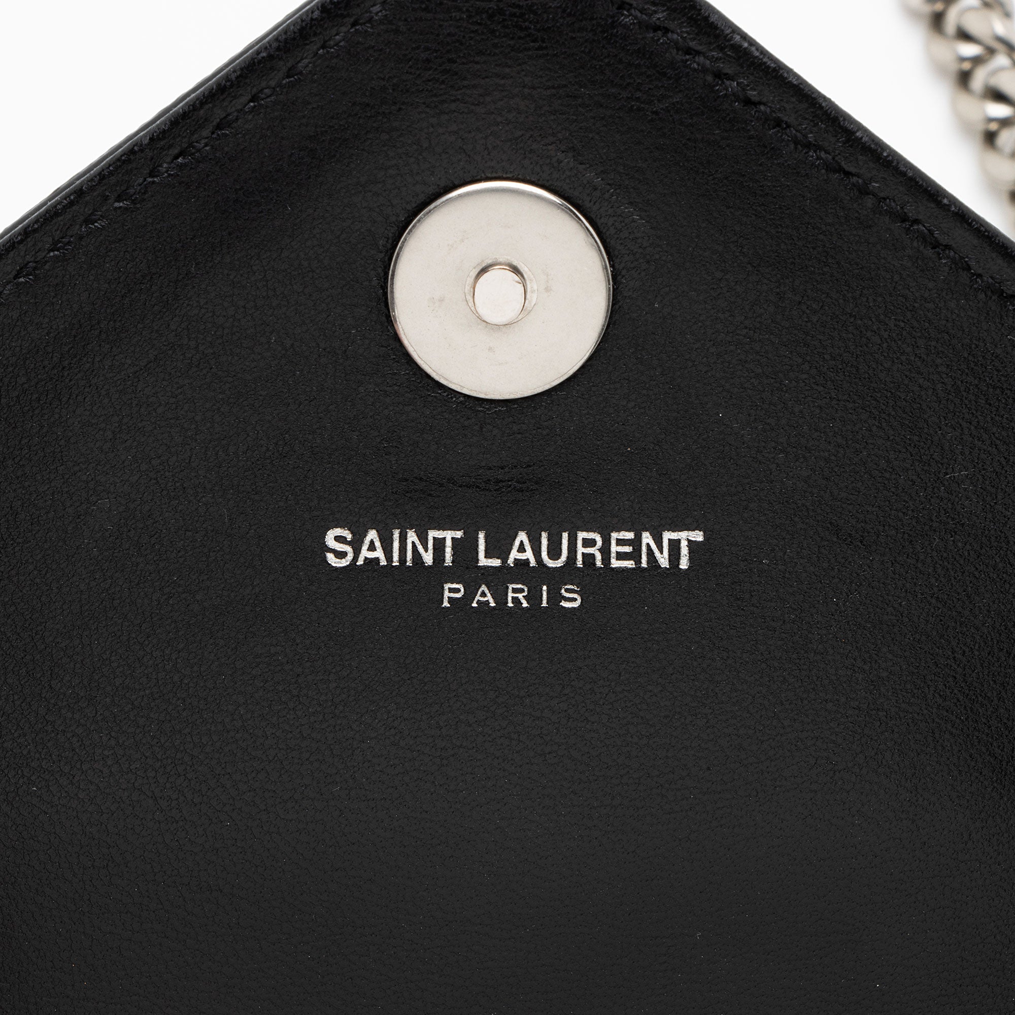 Saint Laurent Matelasse Leather Floral Applique Monogram Classic Baby Chain Bag