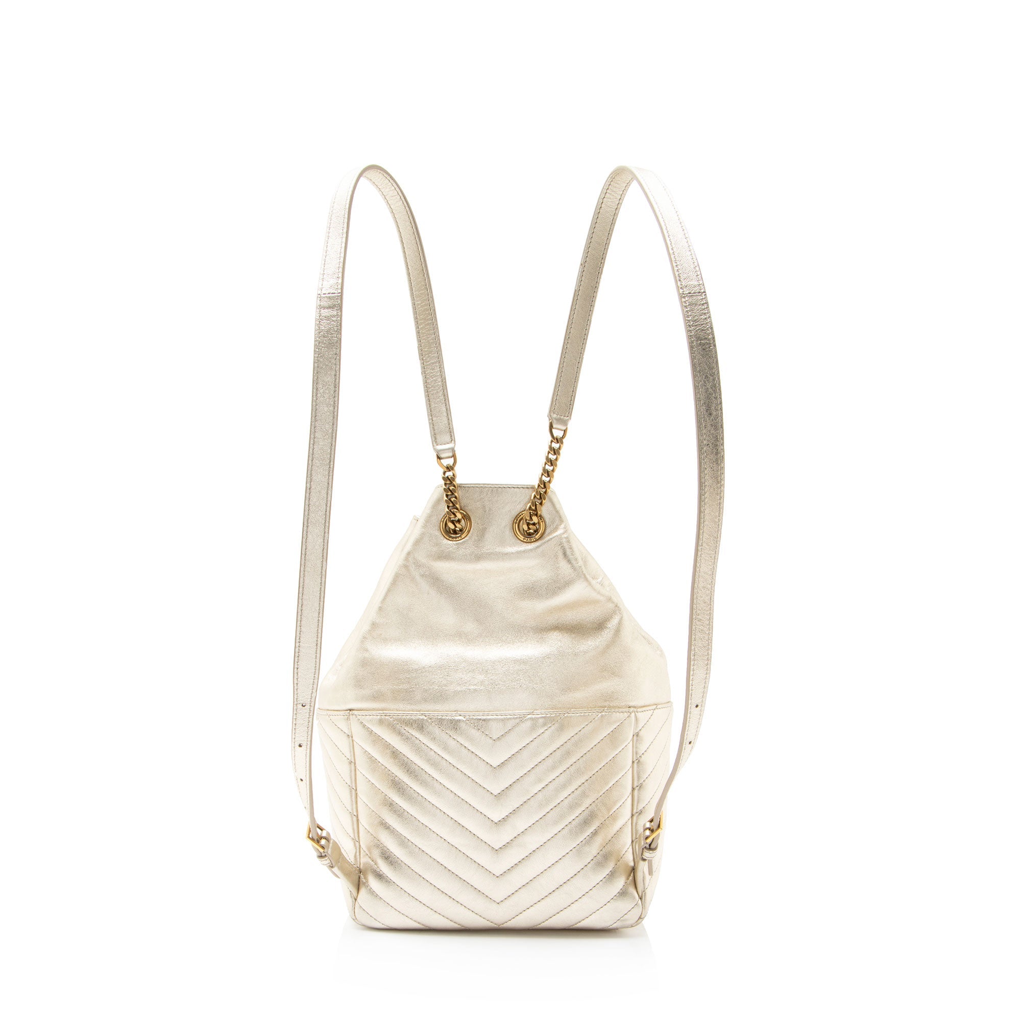 Saint Laurent Metallic Matelasse Lambskin Monogram Joe Backpack