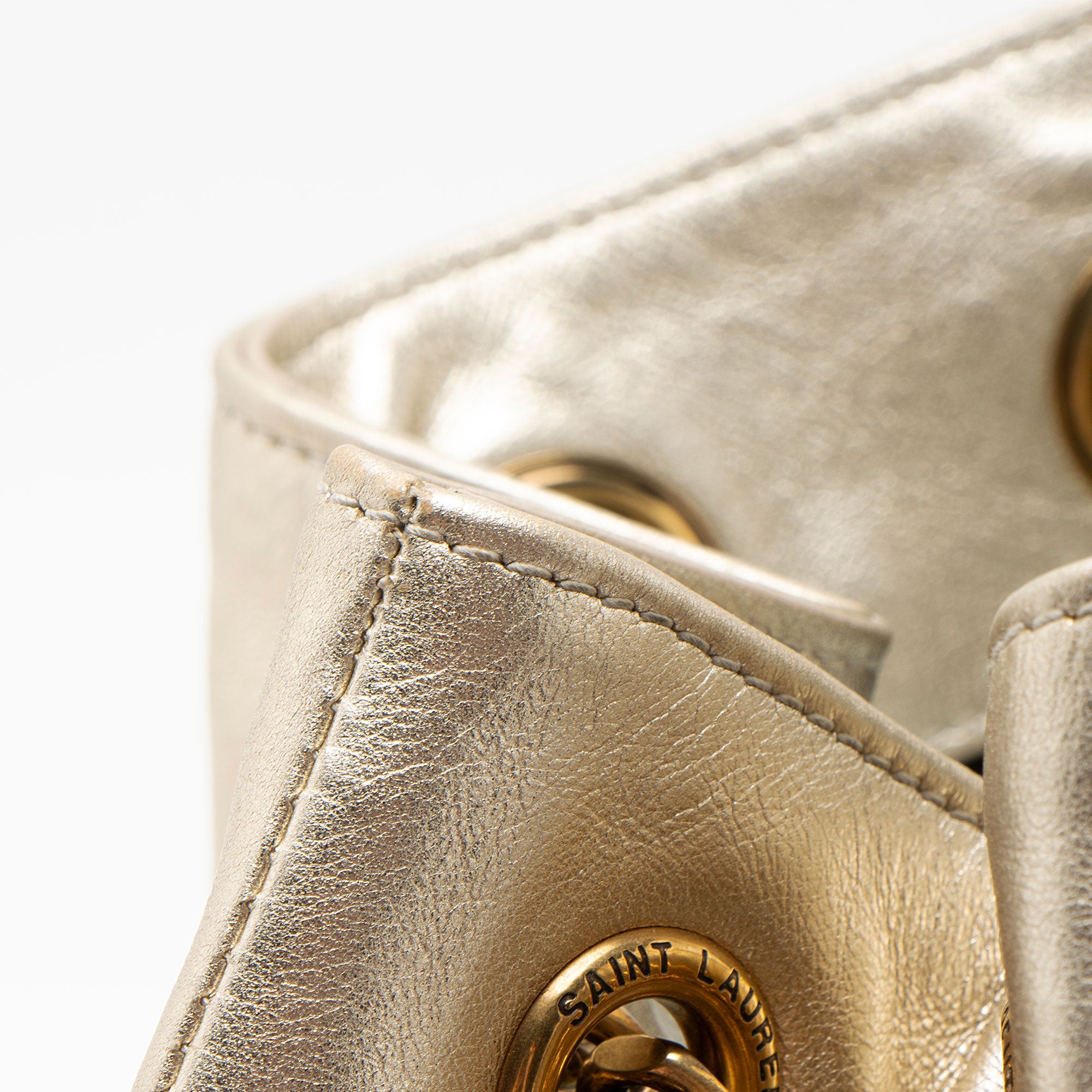 Saint Laurent Metallic Matelasse Lambskin Monogram Joe Backpack