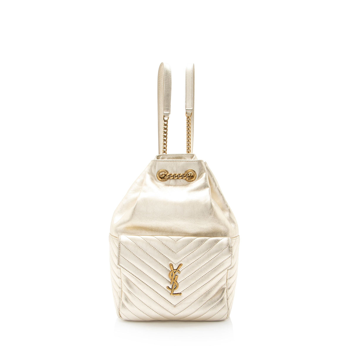 Saint Laurent Metallic Matelasse Lambskin Monogram Joe Backpack