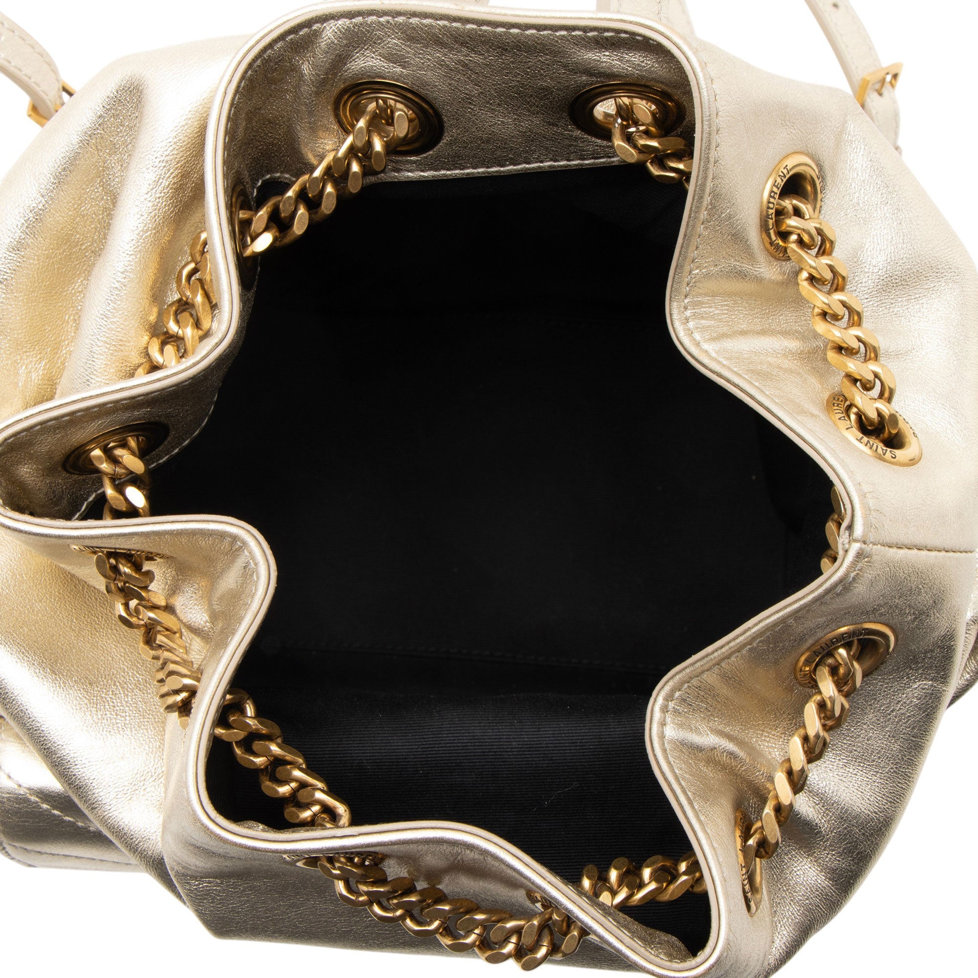 Saint Laurent Metallic Matelasse Lambskin Monogram Joe Backpack