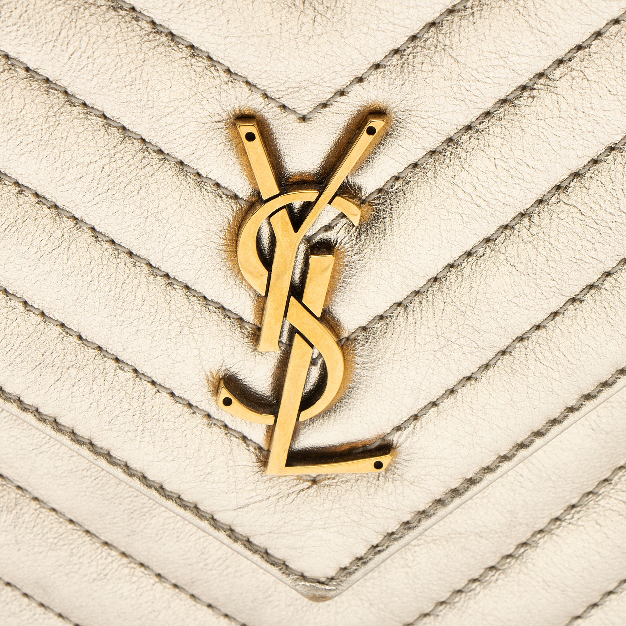 Saint Laurent Metallic Matelasse Lambskin Monogram Joe Backpack