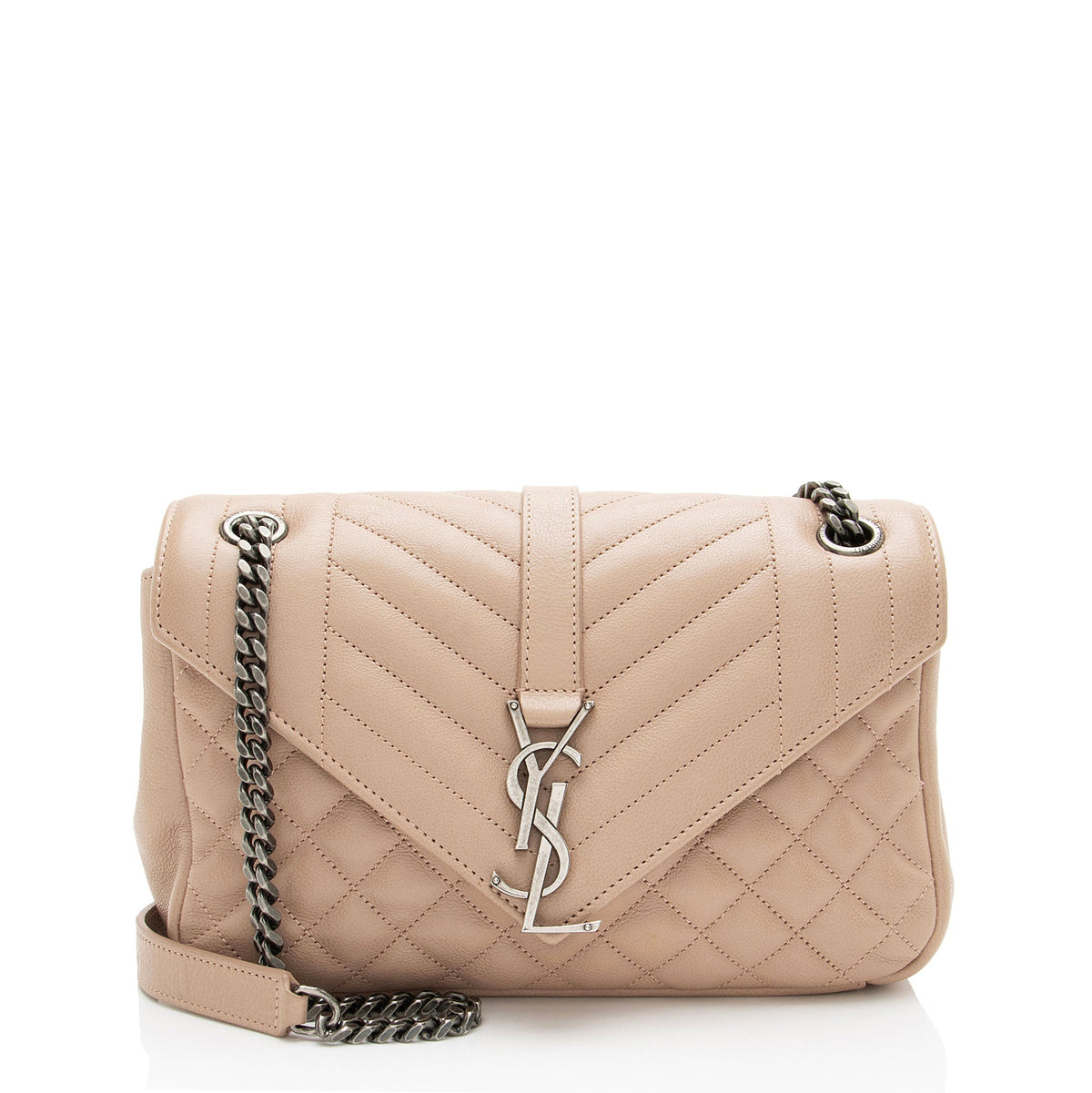 Saint Laurent Mixed Matelasse Calfskin Monogram Soft Medium Shoulder Bag