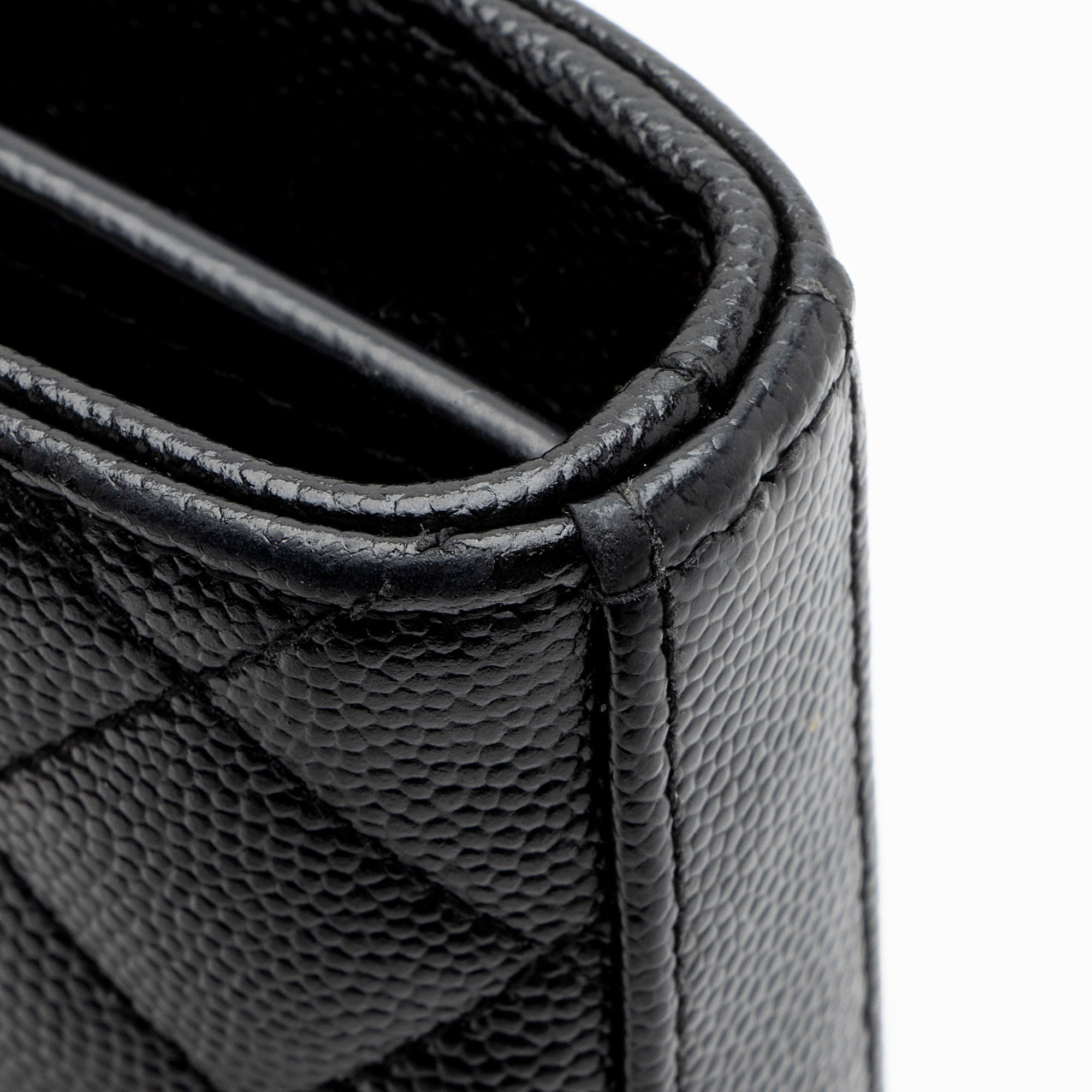 Saint Laurent Mixed Matelasse Grain de Poudre Monogram Chain Wallet