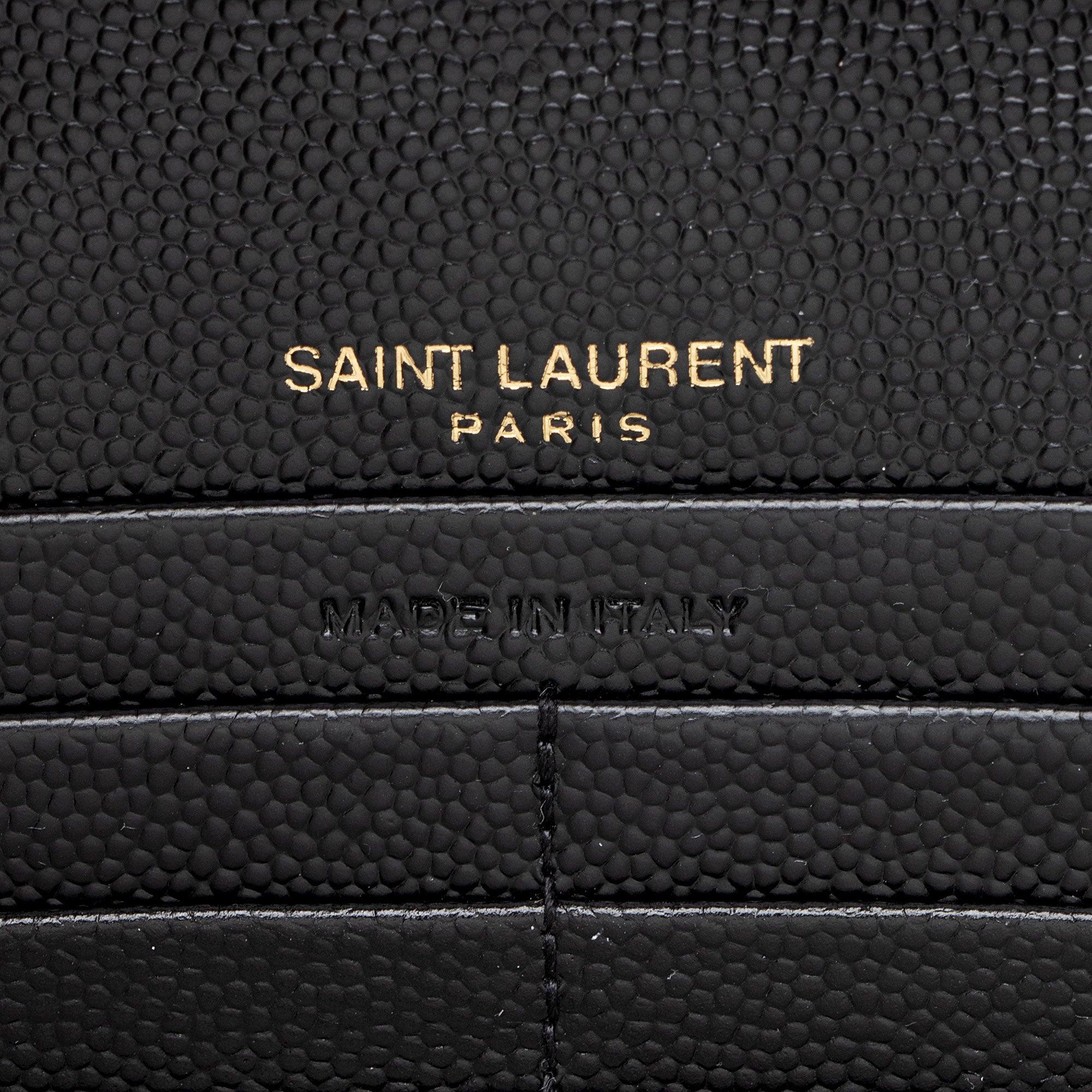 Saint Laurent Mixed Matelasse Grain de Poudre Monogram Chain Wallet