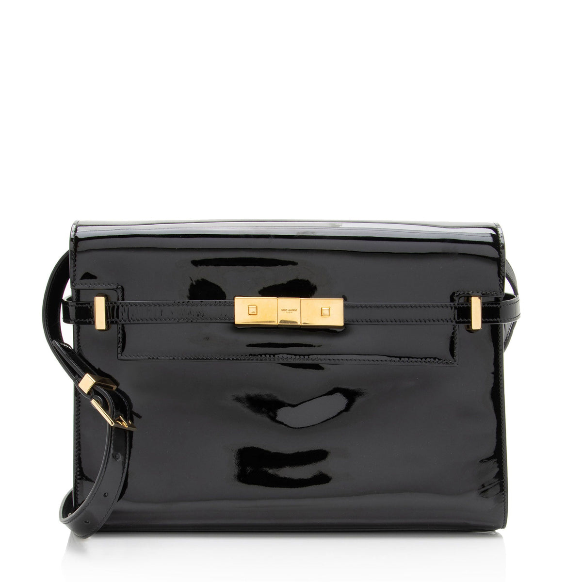 Saint Laurent Patent Leather Manhattan Medium Shoulder Bag