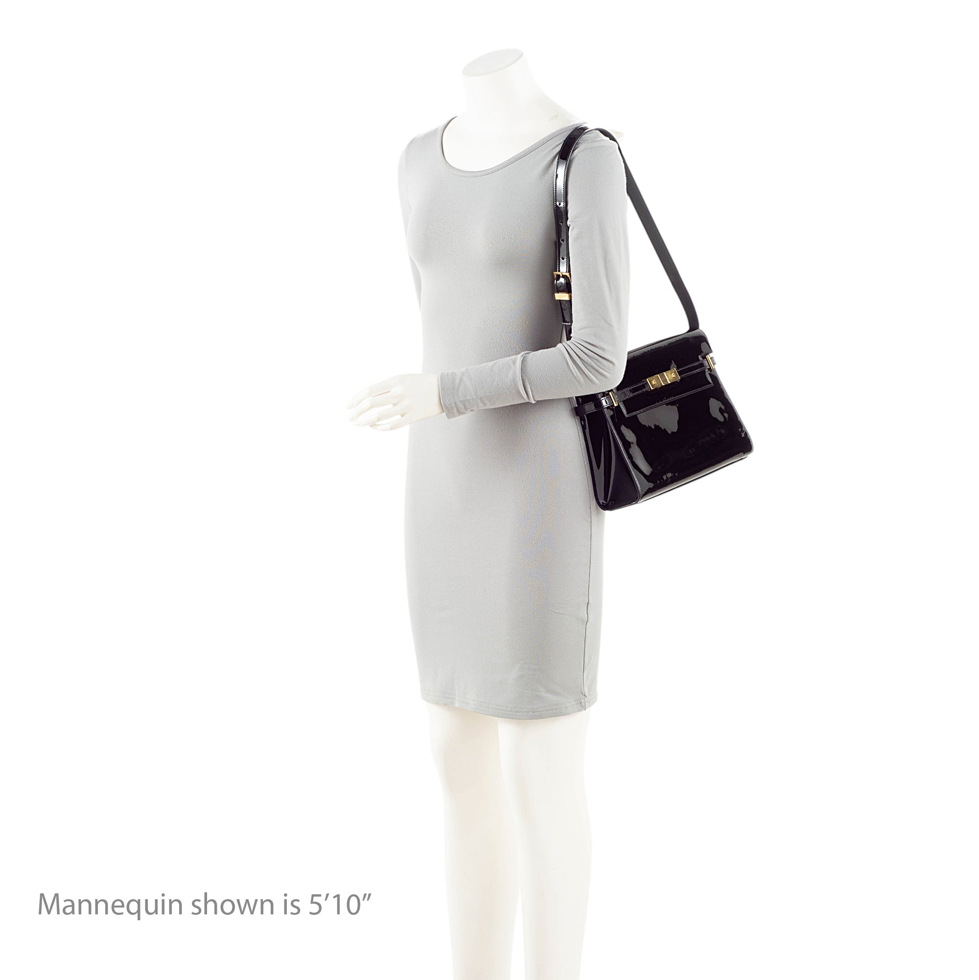 Saint Laurent Patent Leather Manhattan Medium Shoulder Bag