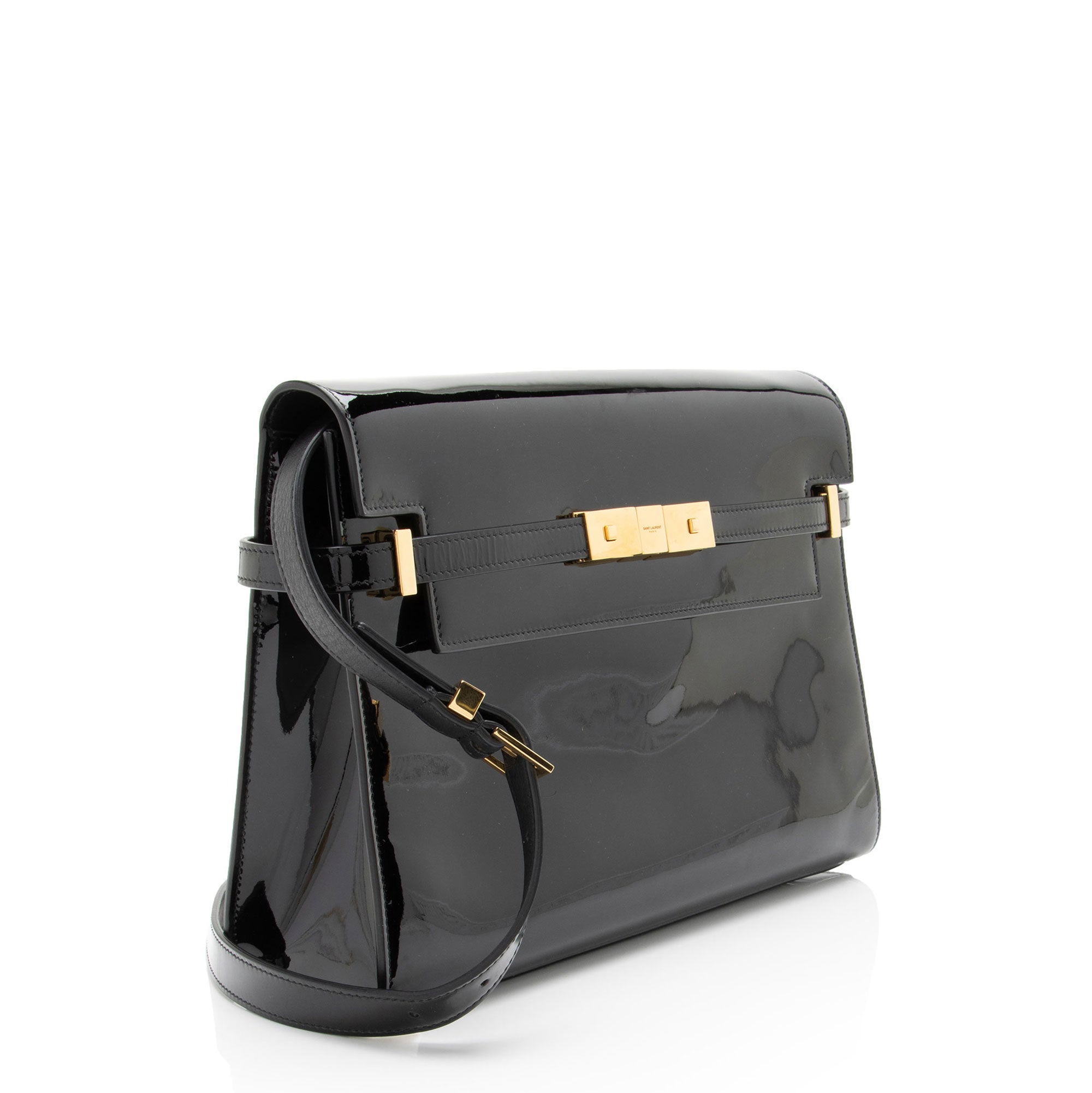 Saint Laurent Patent Leather Manhattan Medium Shoulder Bag