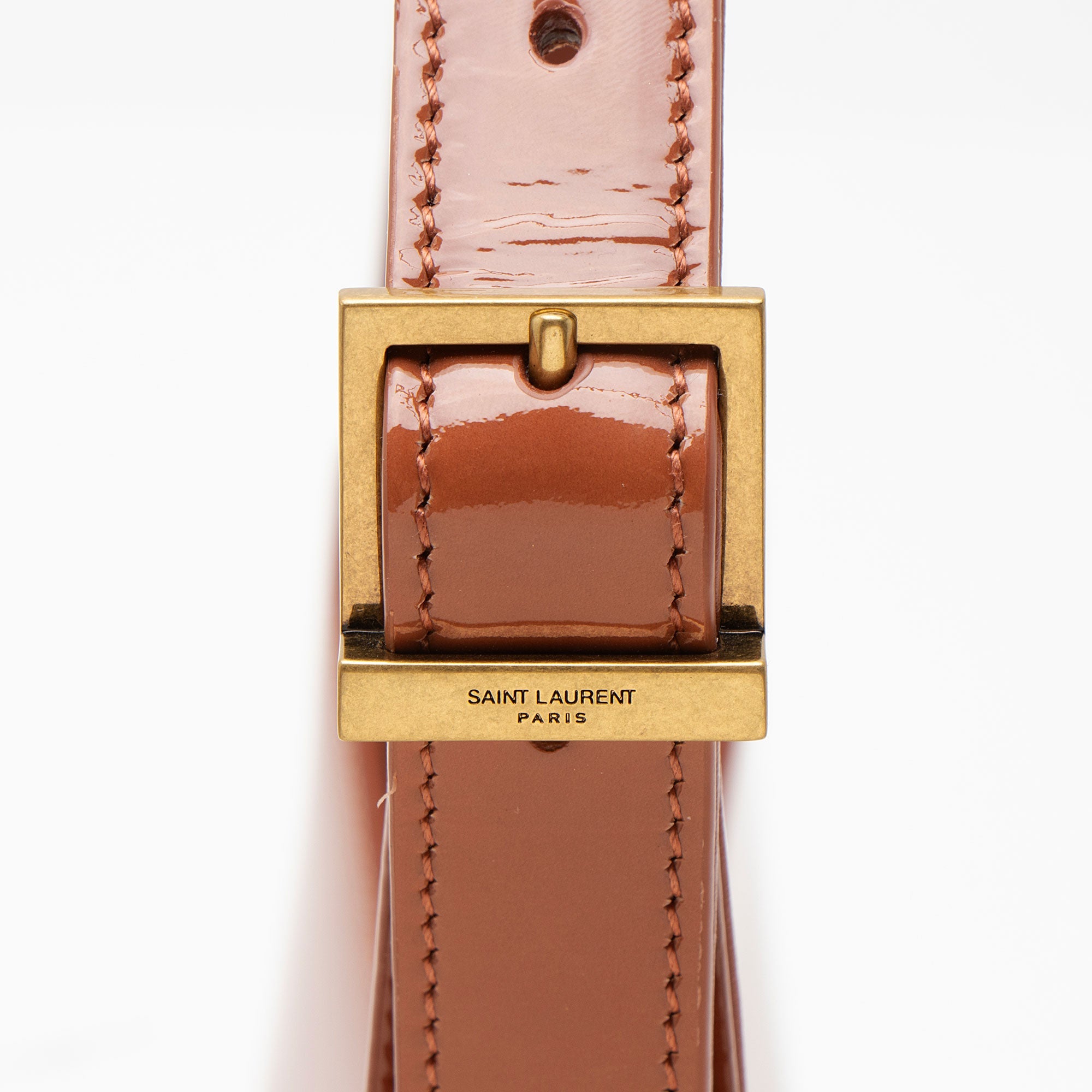 Saint Laurent Patent Leather Monogram Le 5 A 7 Hobo