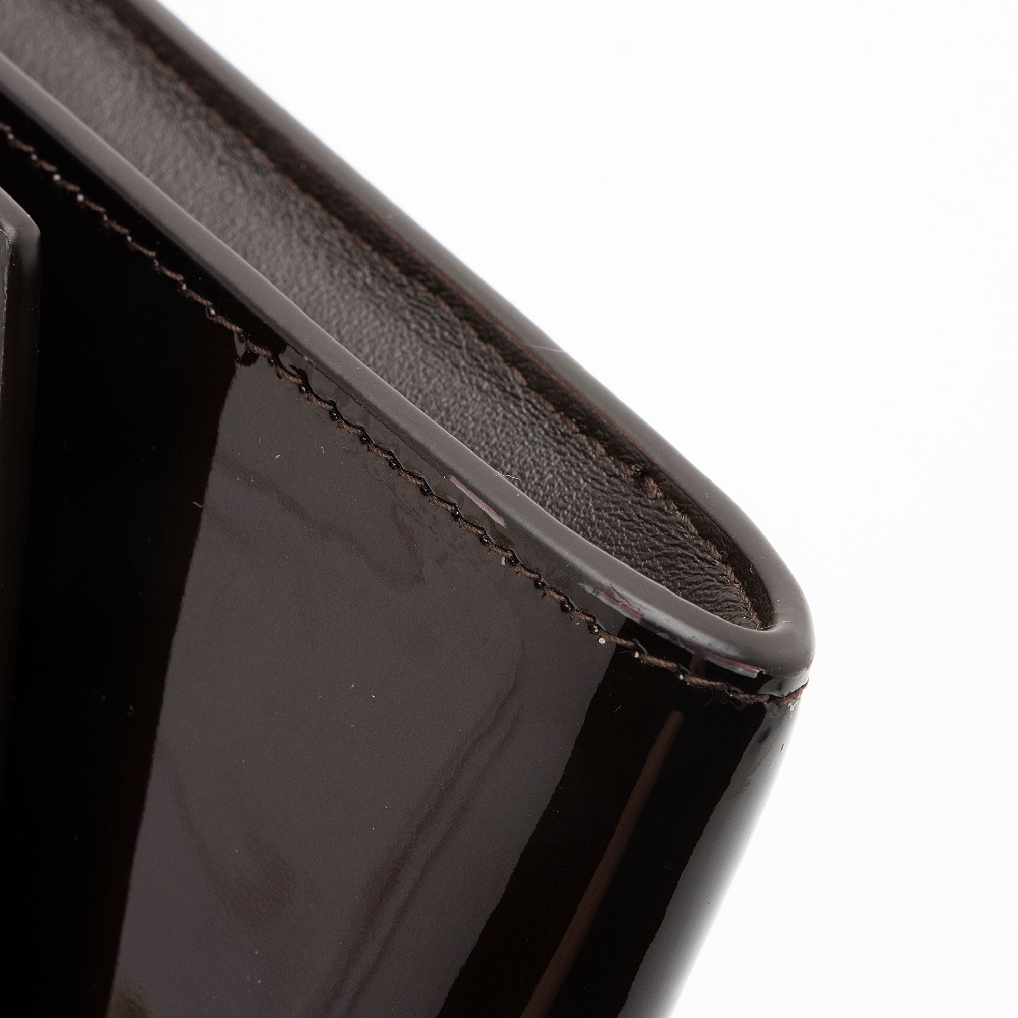 Saint Laurent Patent Leather Monogram Uptown Chain Wallet