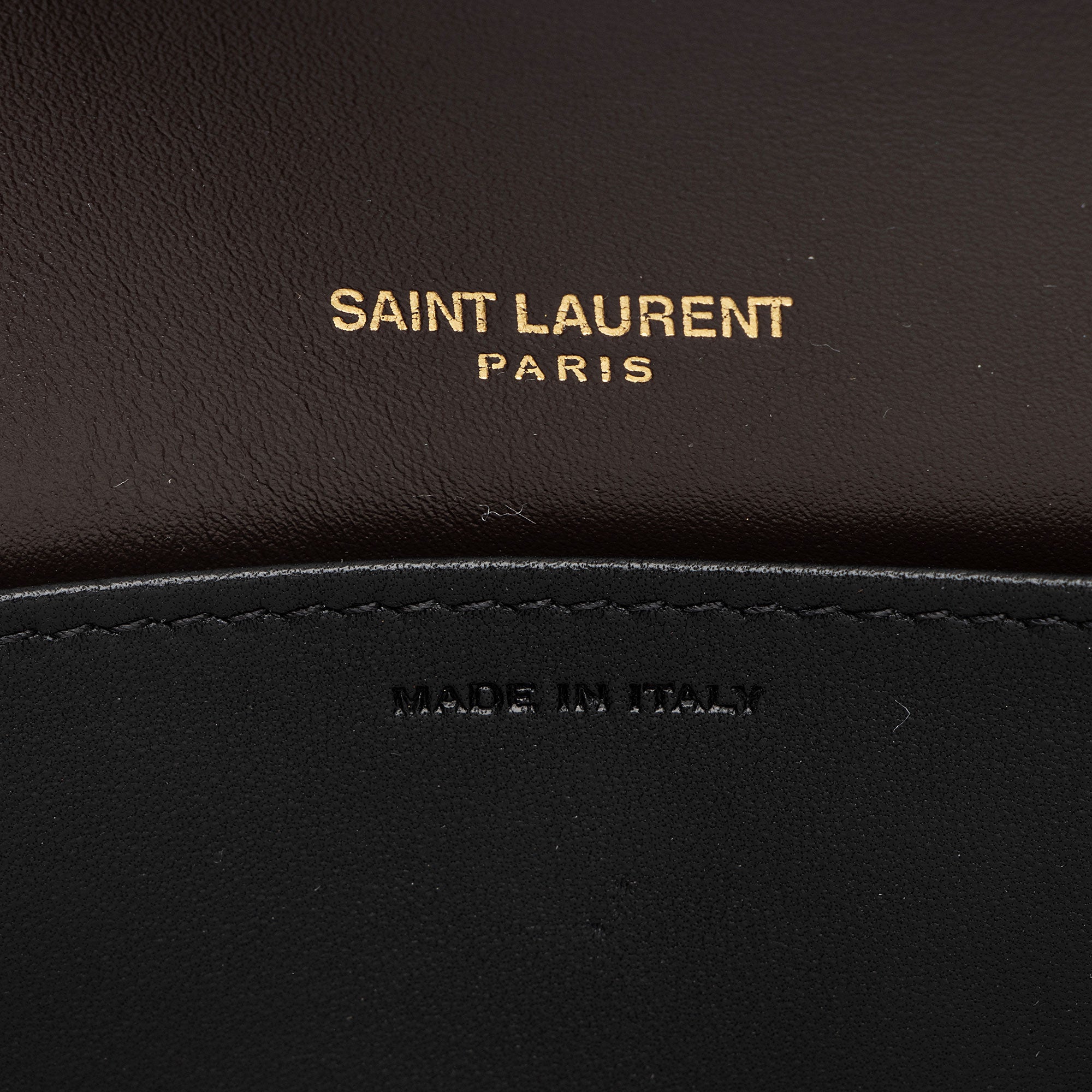 Saint Laurent Patent Leather Monogram Uptown Chain Wallet